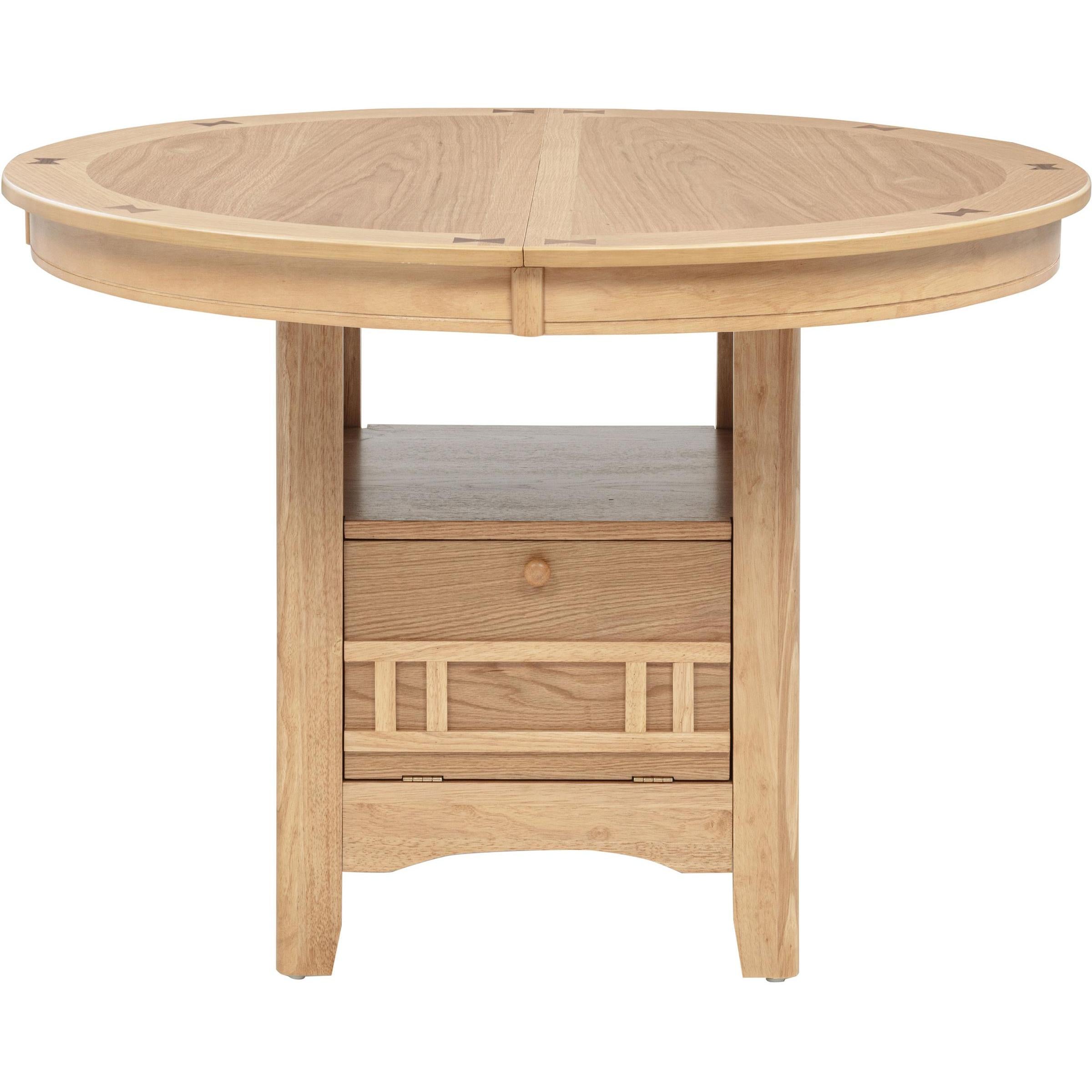  Coaster Furniture Lavon 106620 Oval 60-inch Wood Extension Leaf Dining Table - Light Oak IMAGE 6