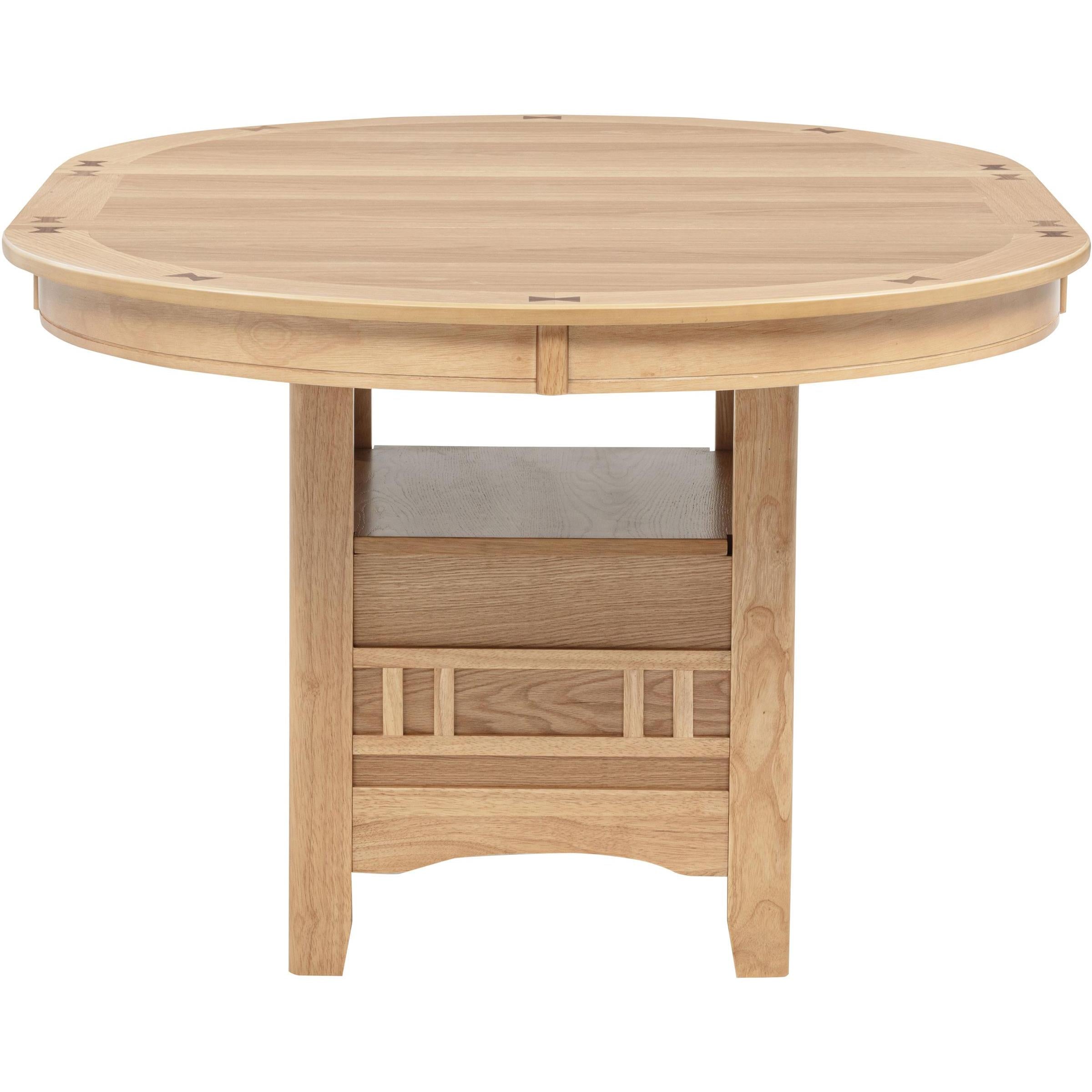  Coaster Furniture Lavon 106620 Oval 60-inch Wood Extension Leaf Dining Table - Light Oak IMAGE 7