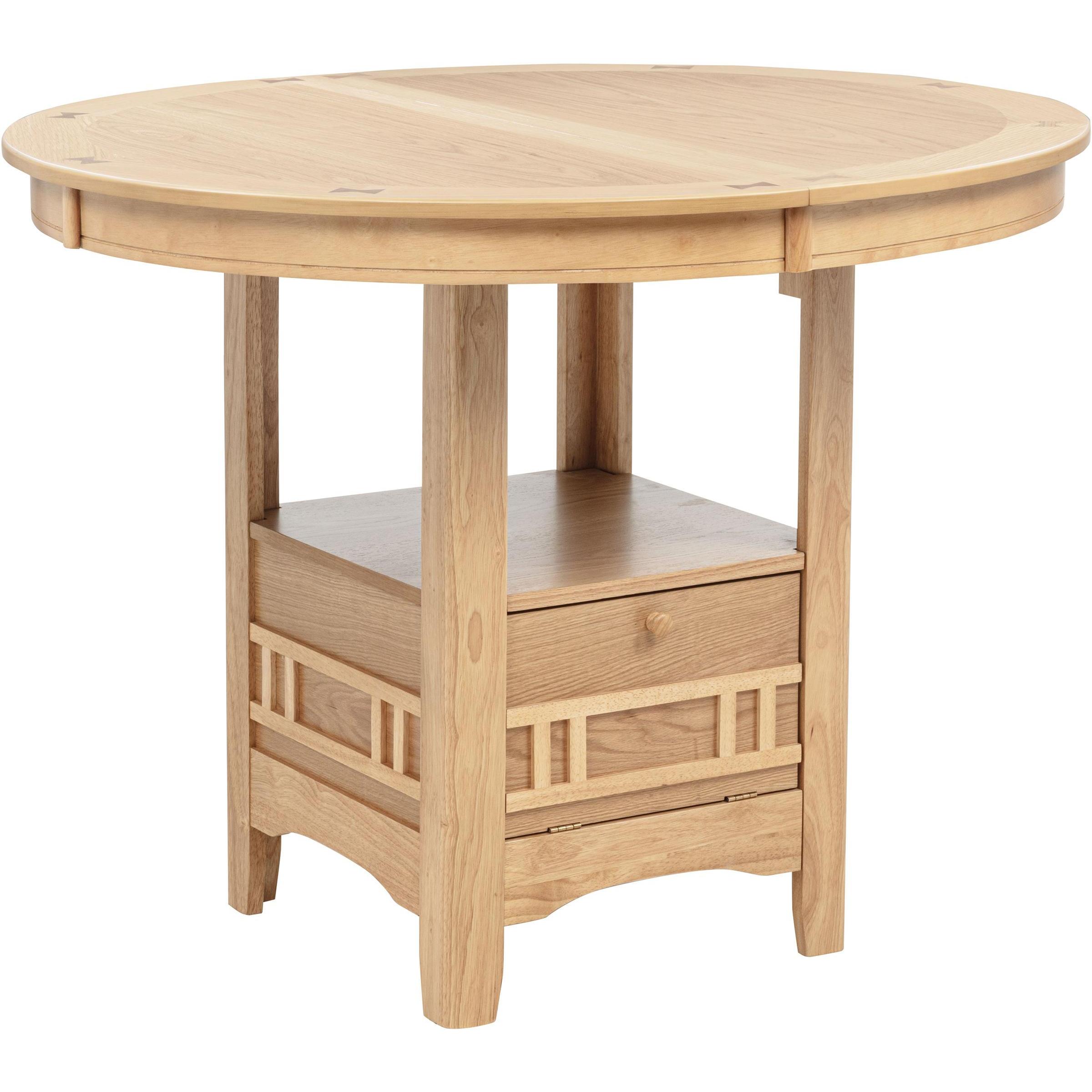  Coaster Furniture Lavon 106628 Oval 60-inch Counter Height Extension Dining Table - Light Oak IMAGE 4