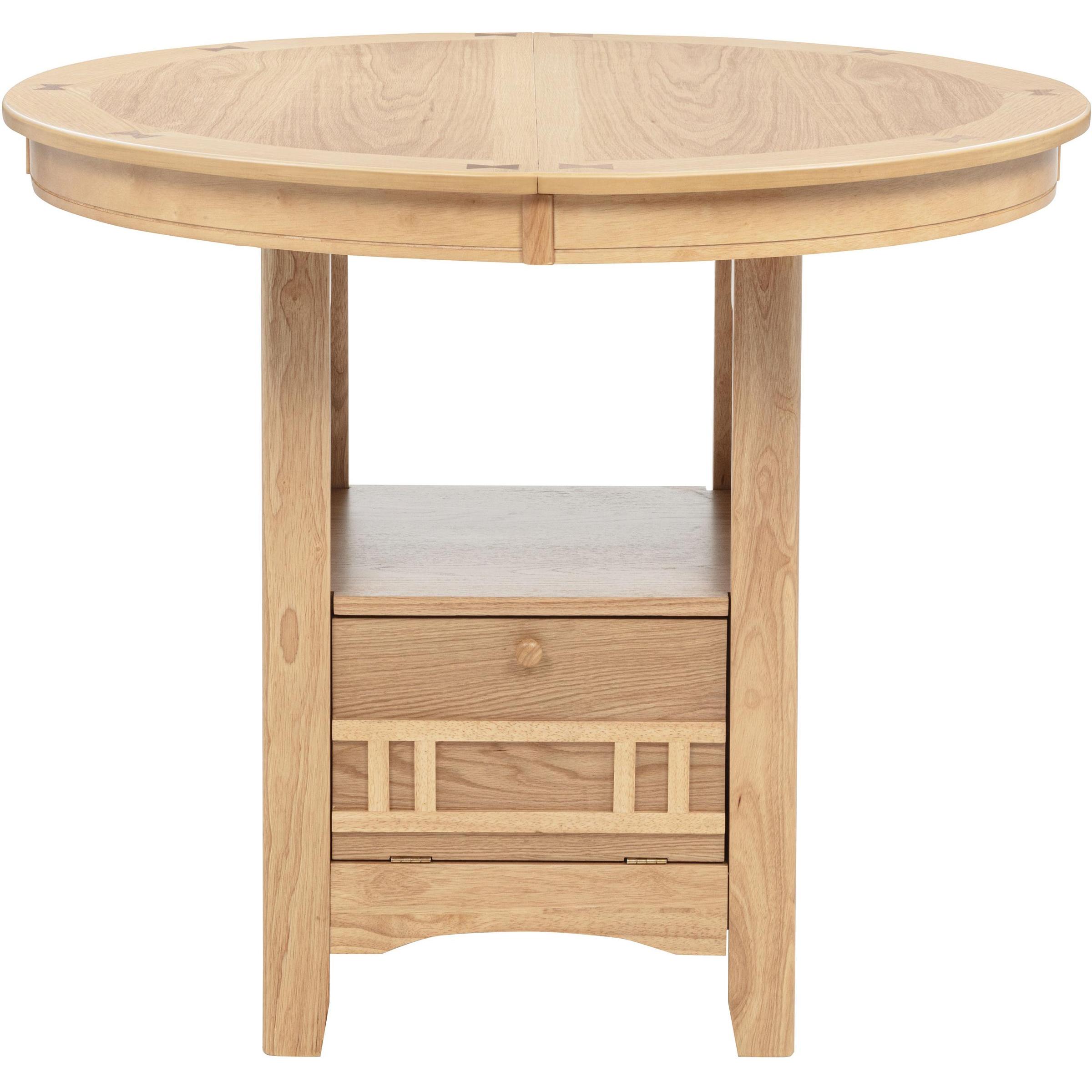  Coaster Furniture Lavon 106628 Oval 60-inch Counter Height Extension Dining Table - Light Oak IMAGE 6