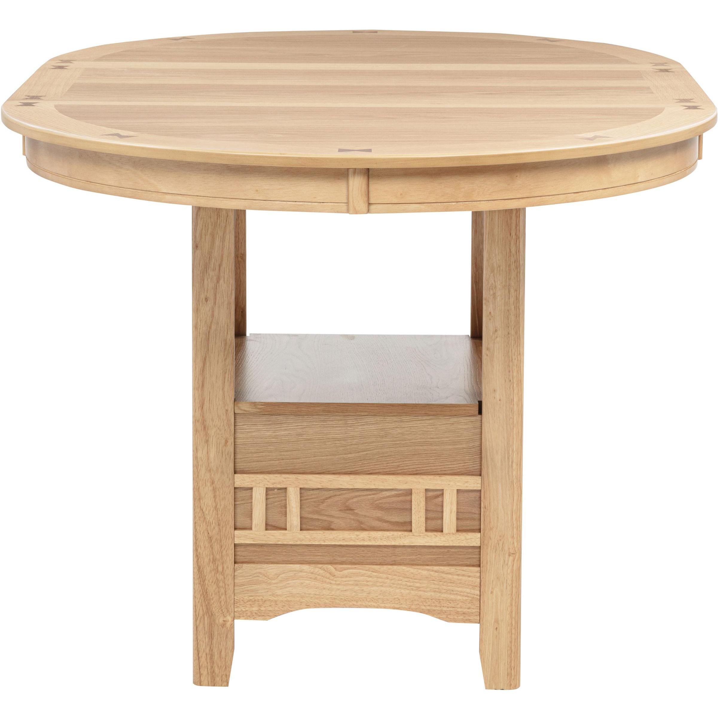  Coaster Furniture Lavon 106628 Oval 60-inch Counter Height Extension Dining Table - Light Oak IMAGE 7
