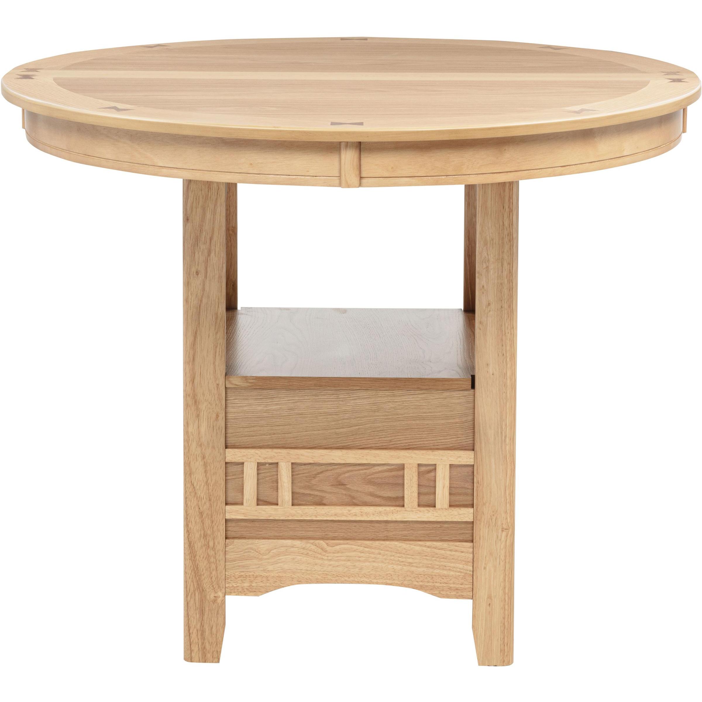  Coaster Furniture Lavon 106628 Oval 60-inch Counter Height Extension Dining Table - Light Oak IMAGE 8