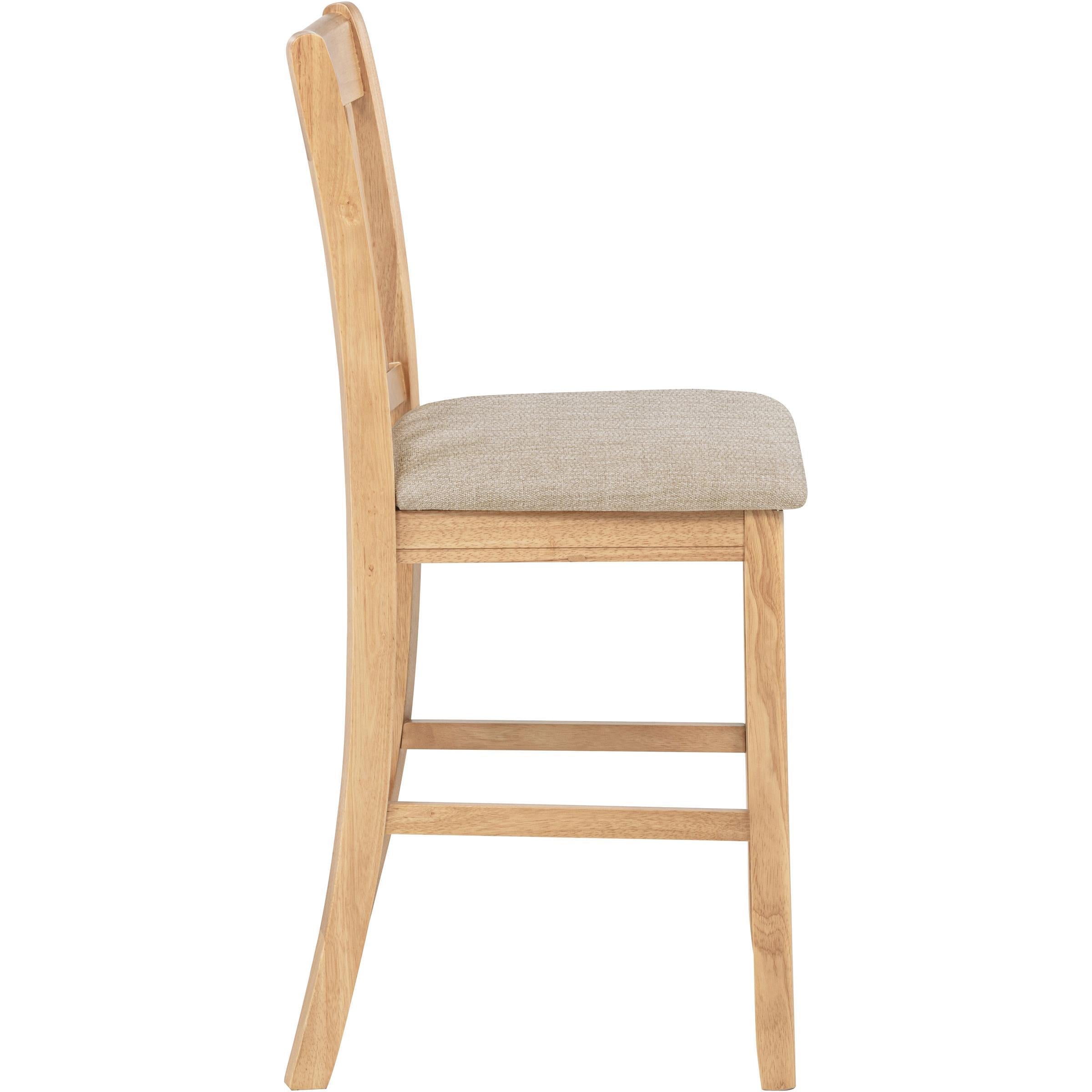  Coaster Furniture Lavon 106629 Set of 2 Wood Counter Height Dining Chair - Linen/Light Oak IMAGE 10
