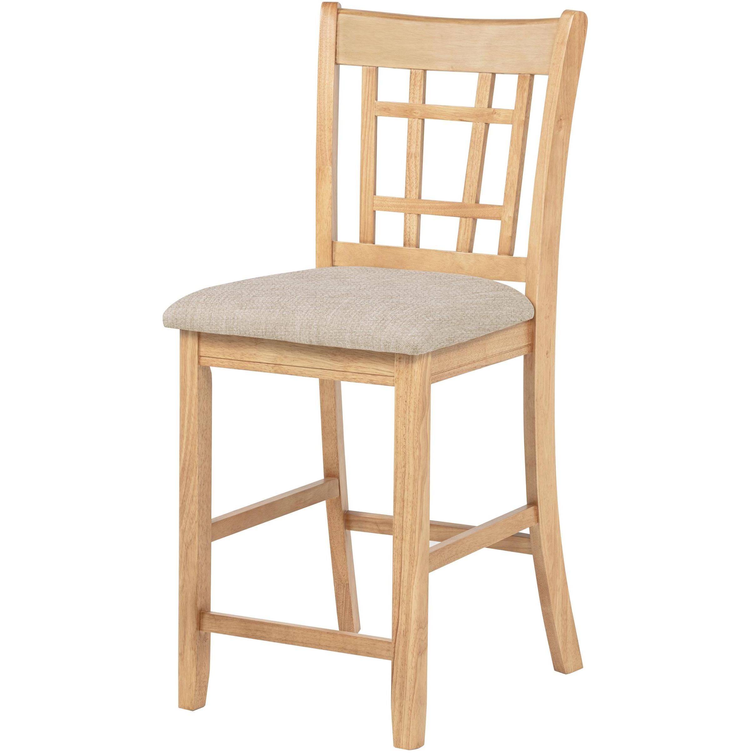 Coaster Furniture Lavon 106629 Set of 2 Wood Counter Height Dining Chair - Linen/Light Oak IMAGE 5