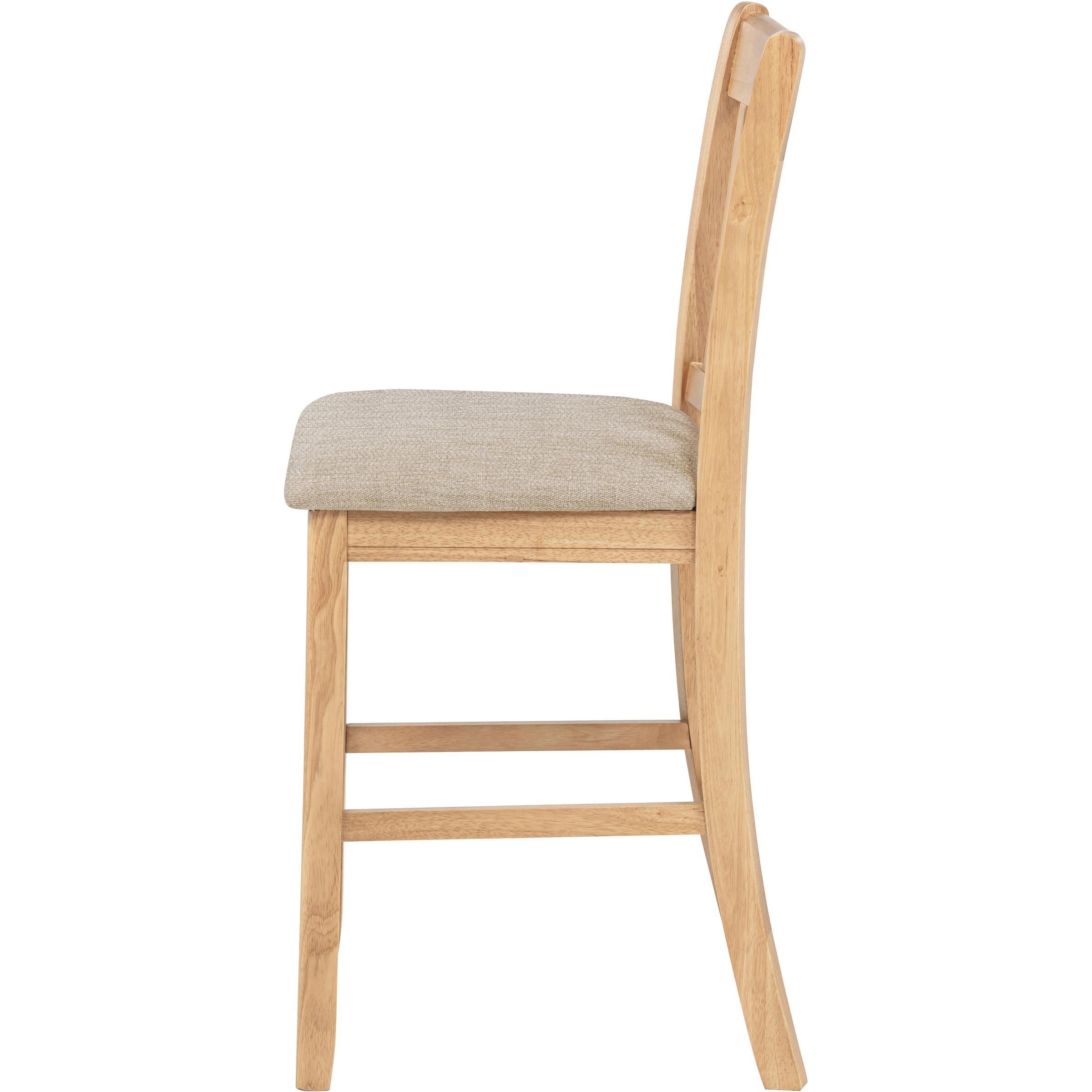  Coaster Furniture Lavon 106629 Set of 2 Wood Counter Height Dining Chair - Linen/Light Oak IMAGE 6
