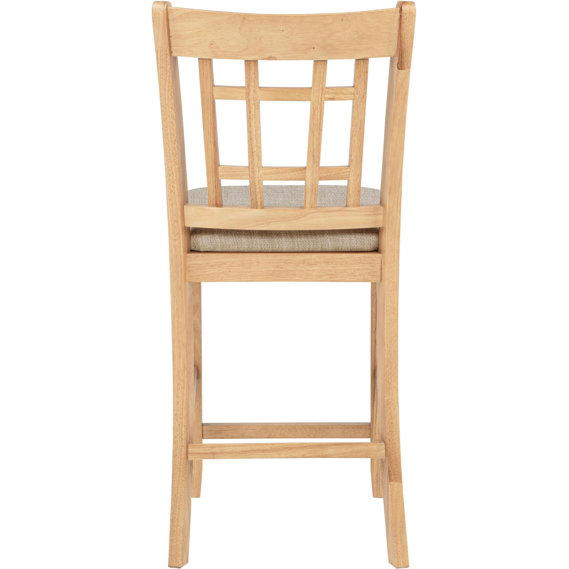  Coaster Furniture Lavon 106629 Set of 2 Wood Counter Height Dining Chair - Linen/Light Oak IMAGE 8