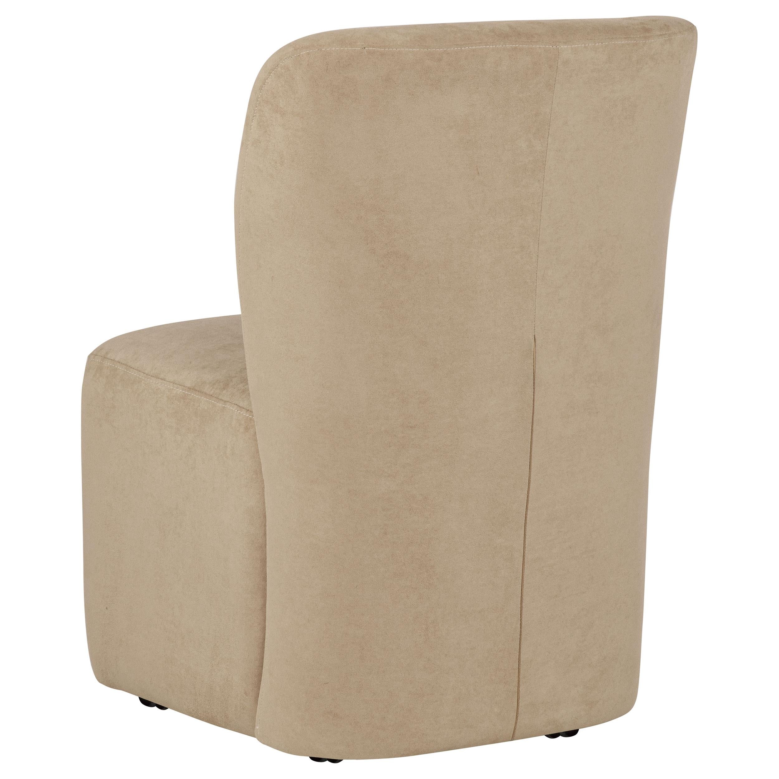  Coaster Furniture Jaelynn 107052TAN Set of 2 Upholstered Parsons Dining Side Chair - Tan IMAGE 5