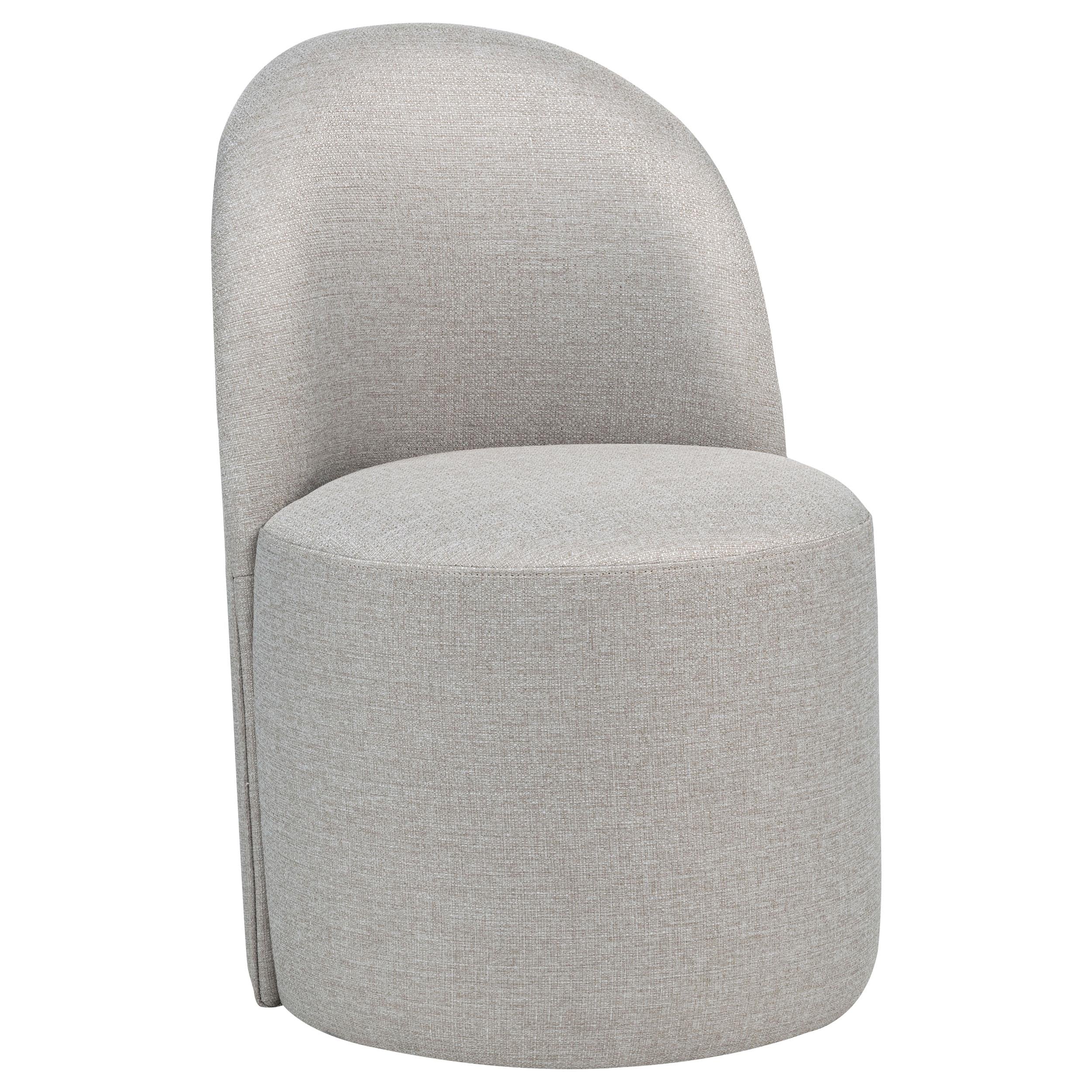  Coaster Furniture Aubrey 107062BEI Set of 2 Upholstered Barrel Dining Side Chair - Beige IMAGE 1