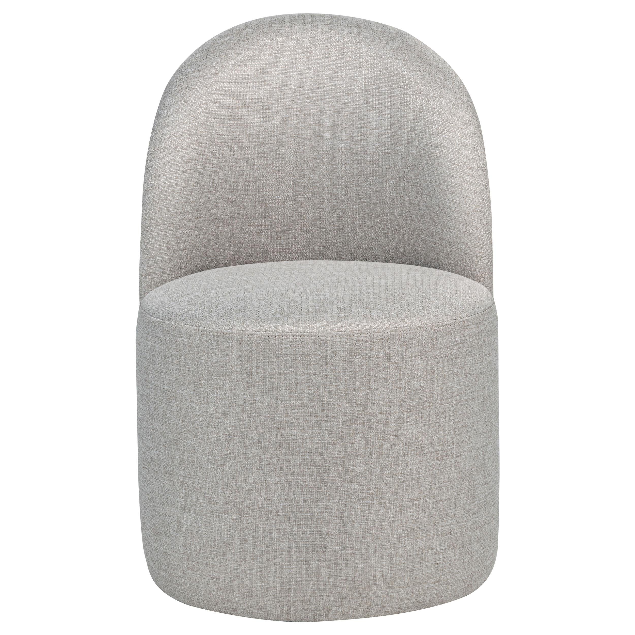 Coaster Furniture Aubrey 107062BEI Set of 2 Upholstered Barrel Dining Side Chair - Beige IMAGE 2