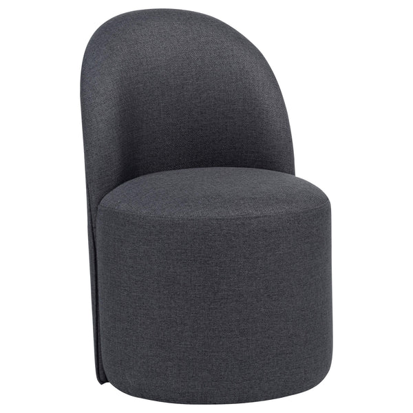 Coaster Furniture Aubrey 107062CHAR Set of 2 Upholstered Barrel Dining Side Chair - Charcoal