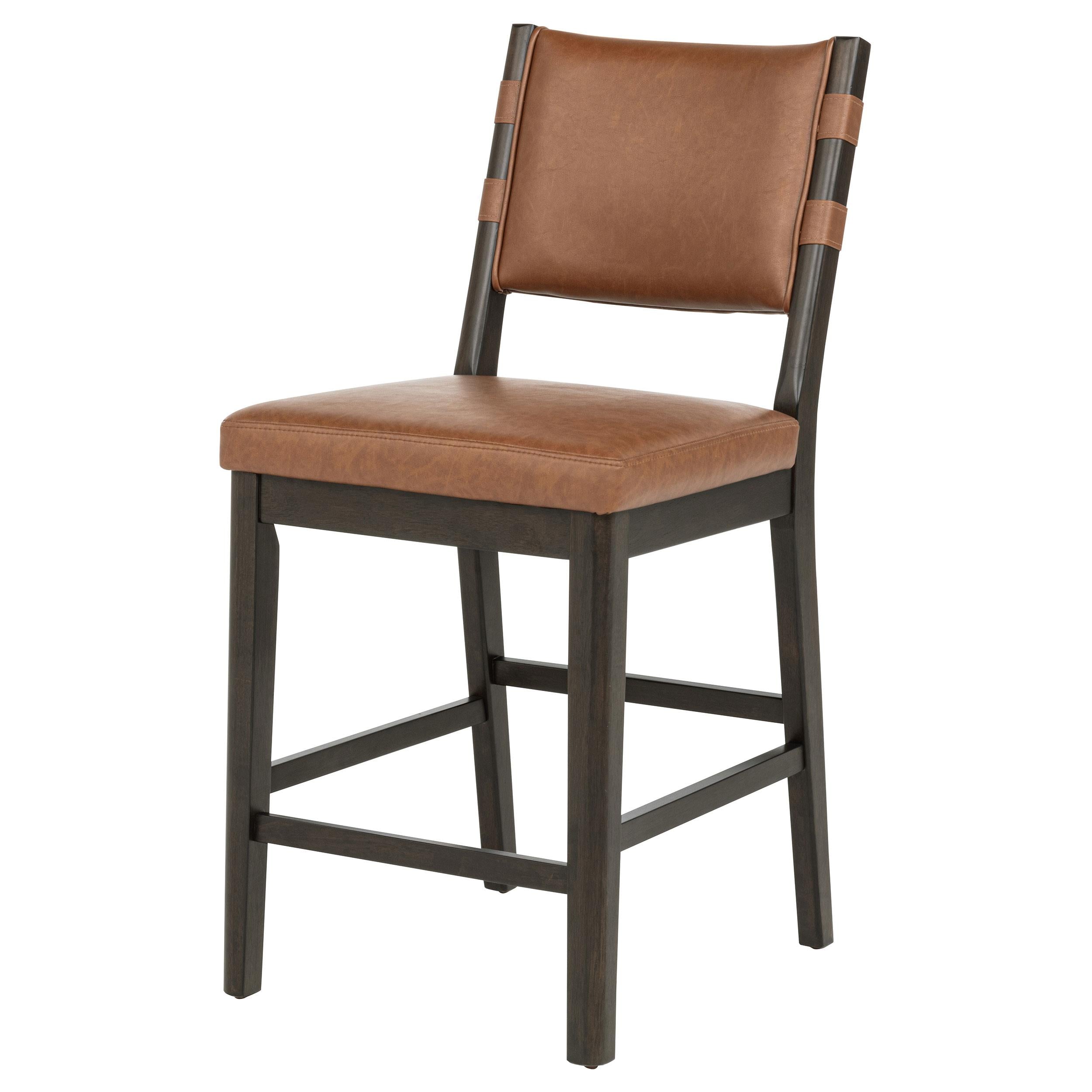  Coaster Furniture Tegan 107079 Set of 2 Faux Leather Upholstered Counter Height Chair - Cognac IMAGE 10
