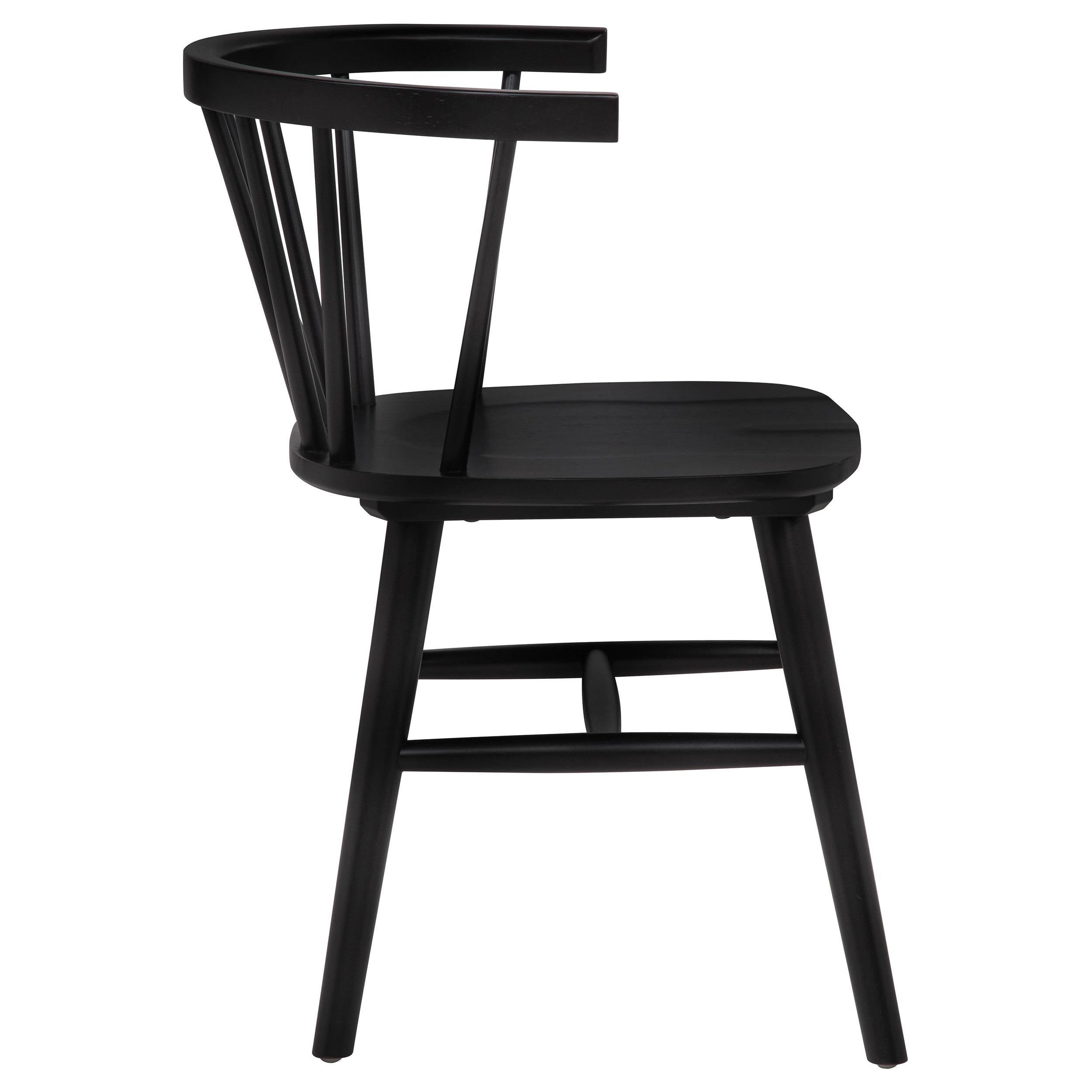  Coaster Furniture Jeffries 107202BLK Set of 2 Windsor Wood Dining Side Chair - Black IMAGE 5
