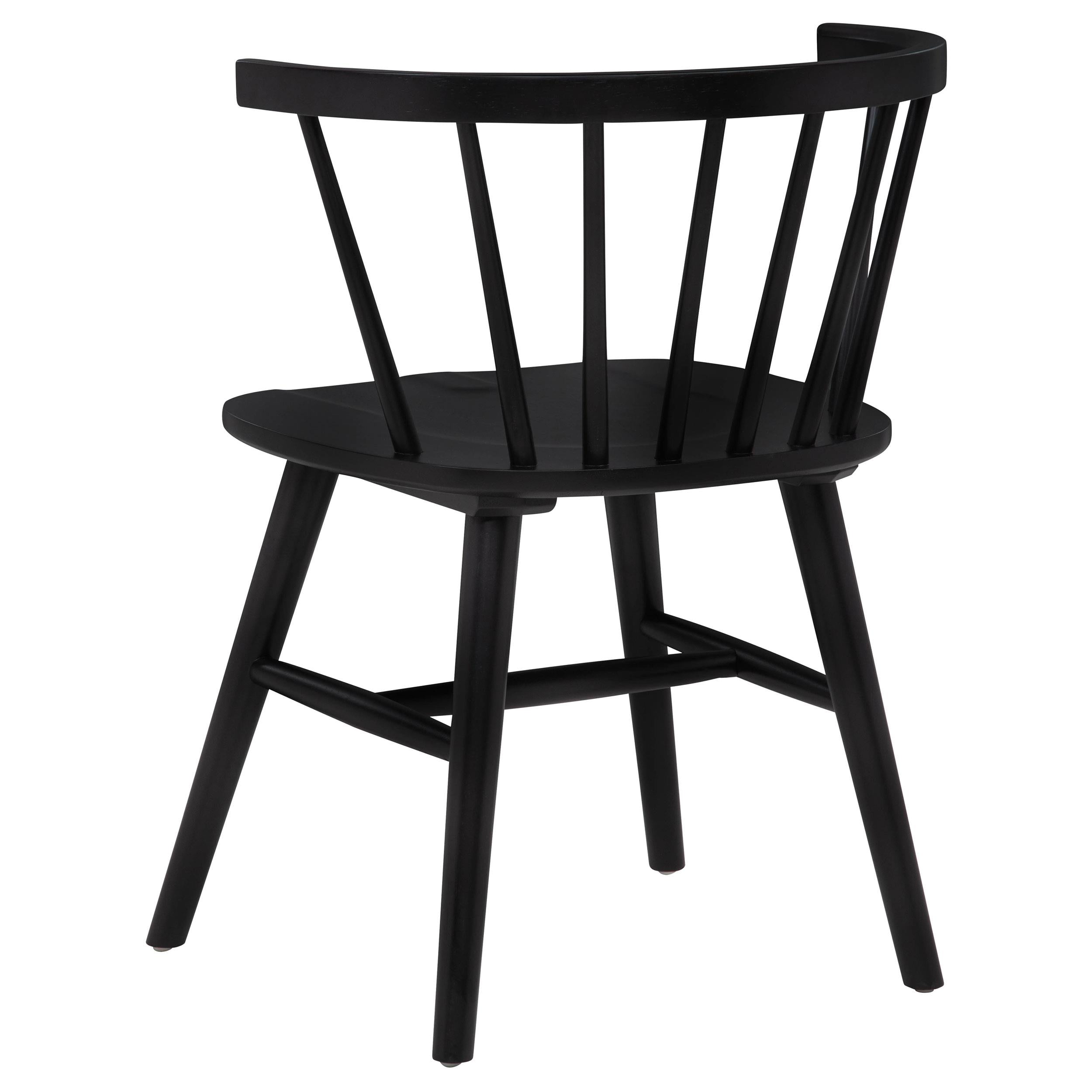  Coaster Furniture Jeffries 107202BLK Set of 2 Windsor Wood Dining Side Chair - Black IMAGE 7