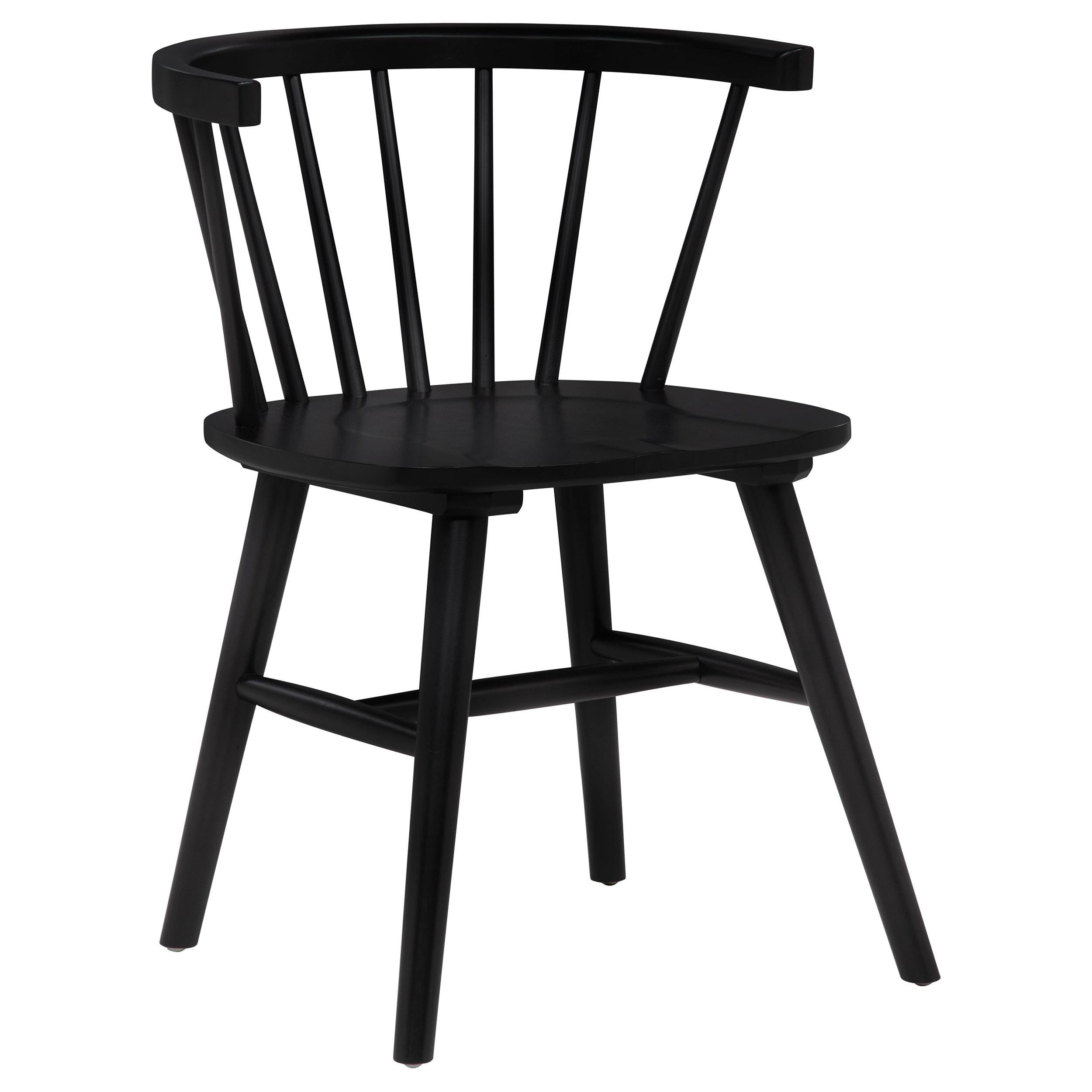  Coaster Furniture Jeffries 107202BLK Set of 2 Windsor Wood Dining Side Chair - Black IMAGE 8