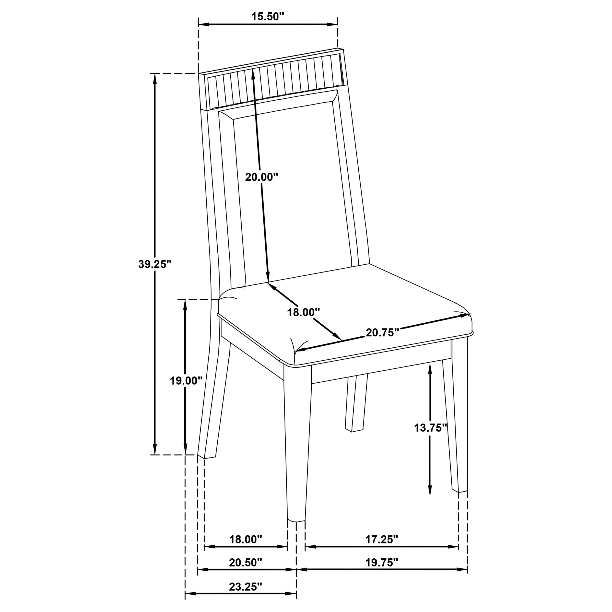  Coaster Furniture Brookmead 108233 Set of 2 Dining Side Chair - Ivory/Black IMAGE 13