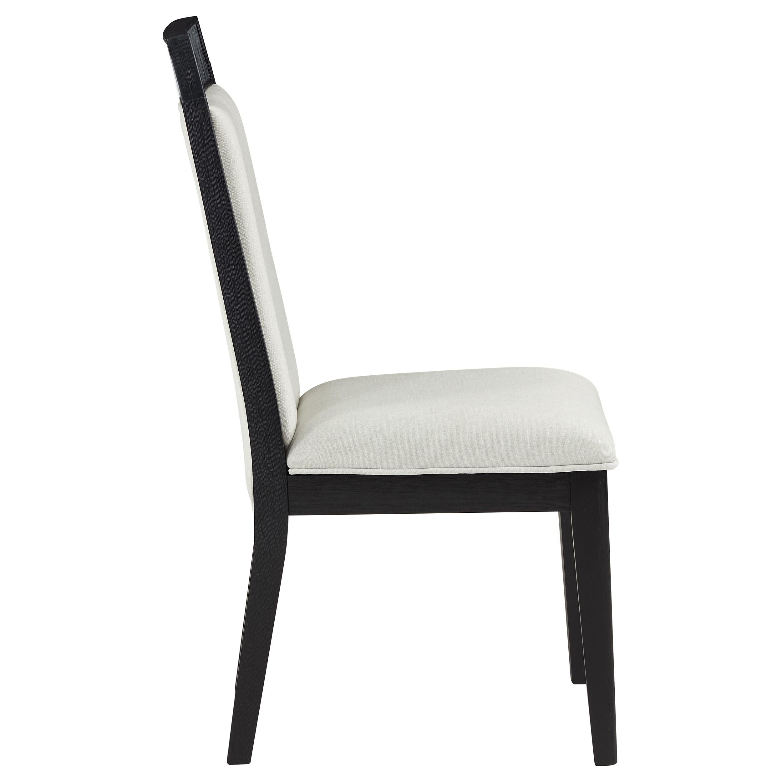  Coaster Furniture Brookmead 108233 Set of 2 Dining Side Chair - Ivory/Black IMAGE 2