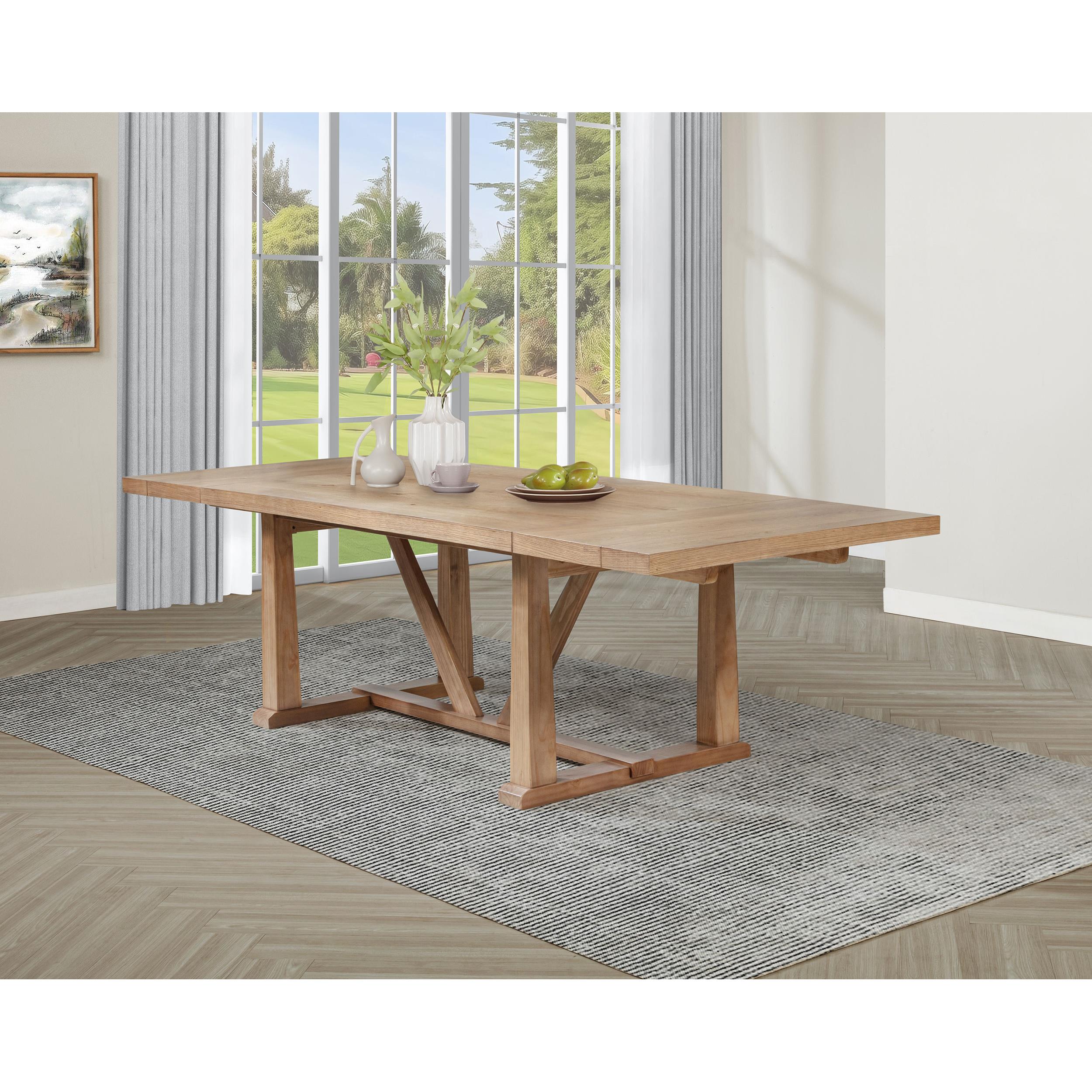  Coaster Furniture Middleton 108541 106-inch Extension Leaf Dining Table - Natural Brown IMAGE 10