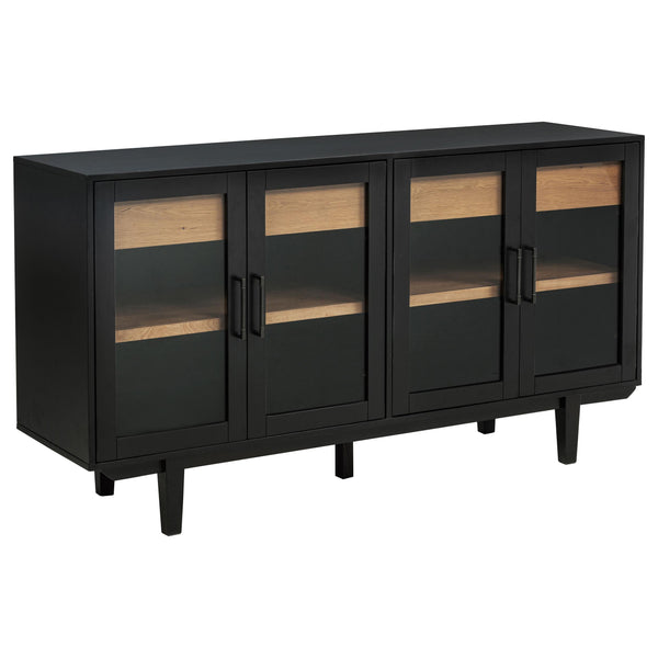 Coaster Furniture Middleton 108545BLK 4-door Sideboard Server with Dual Drawers - Black