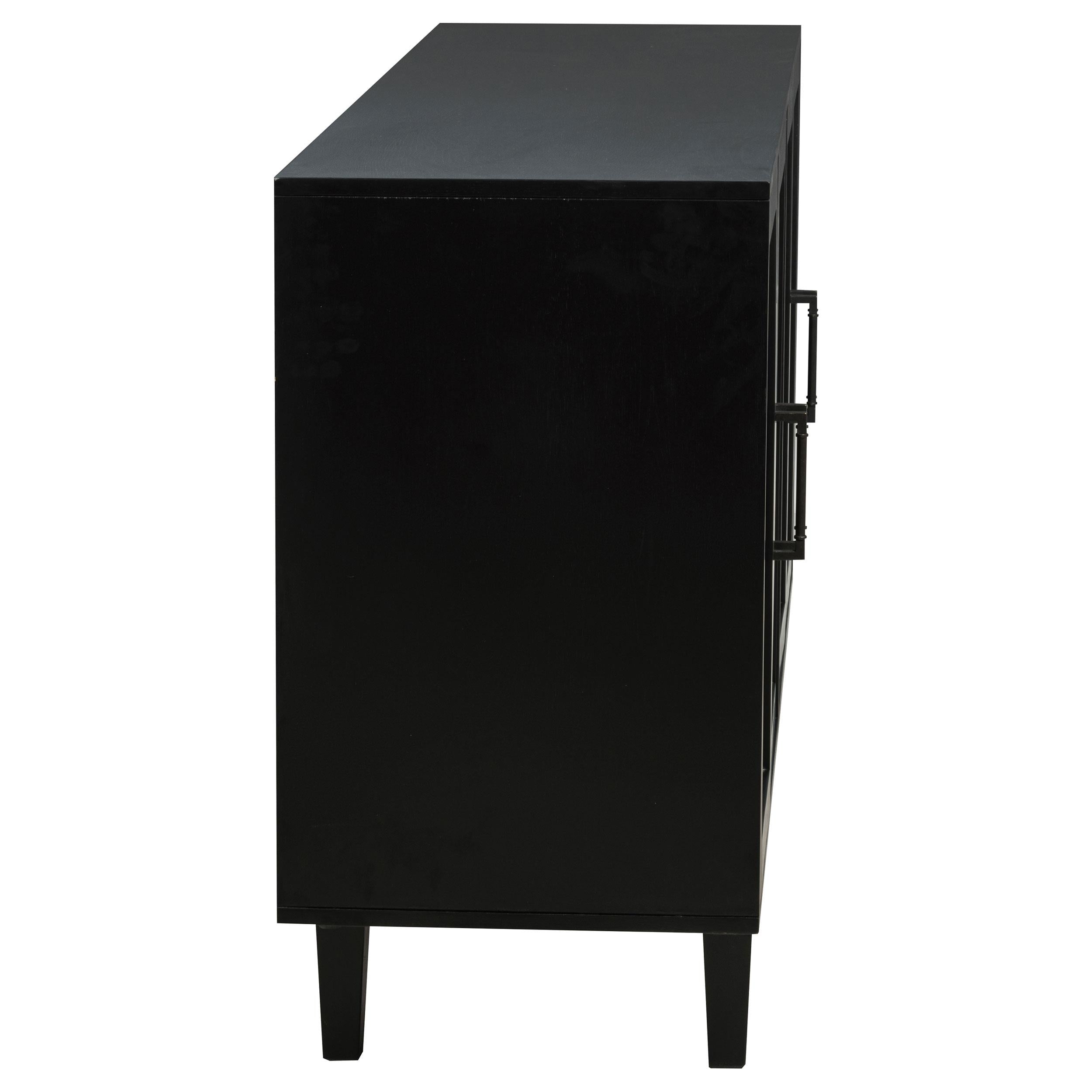  Coaster Furniture Middleton 108545BLK 4-door Sideboard Server with Dual Drawers - Black IMAGE 10