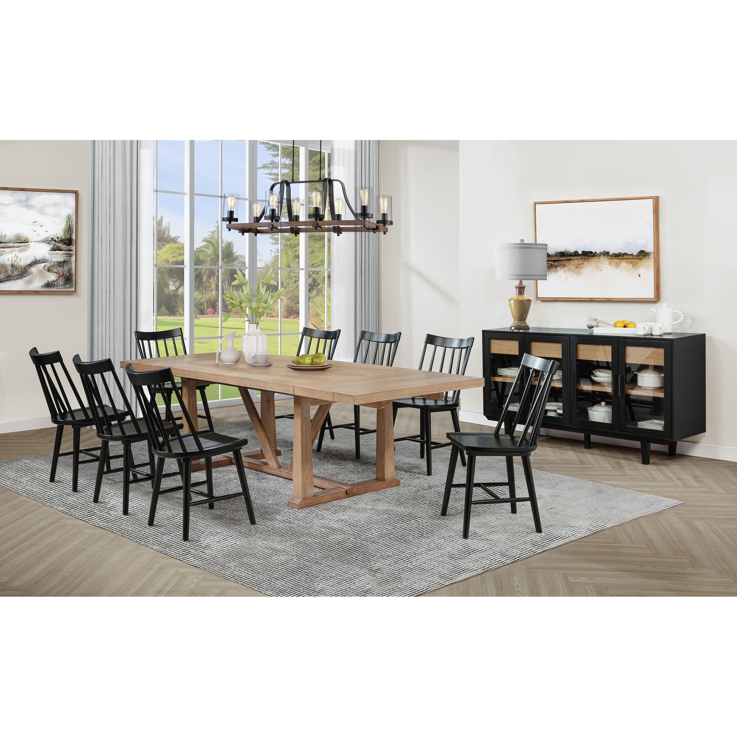  Coaster Furniture Middleton 108545BLK 4-door Sideboard Server with Dual Drawers - Black IMAGE 18