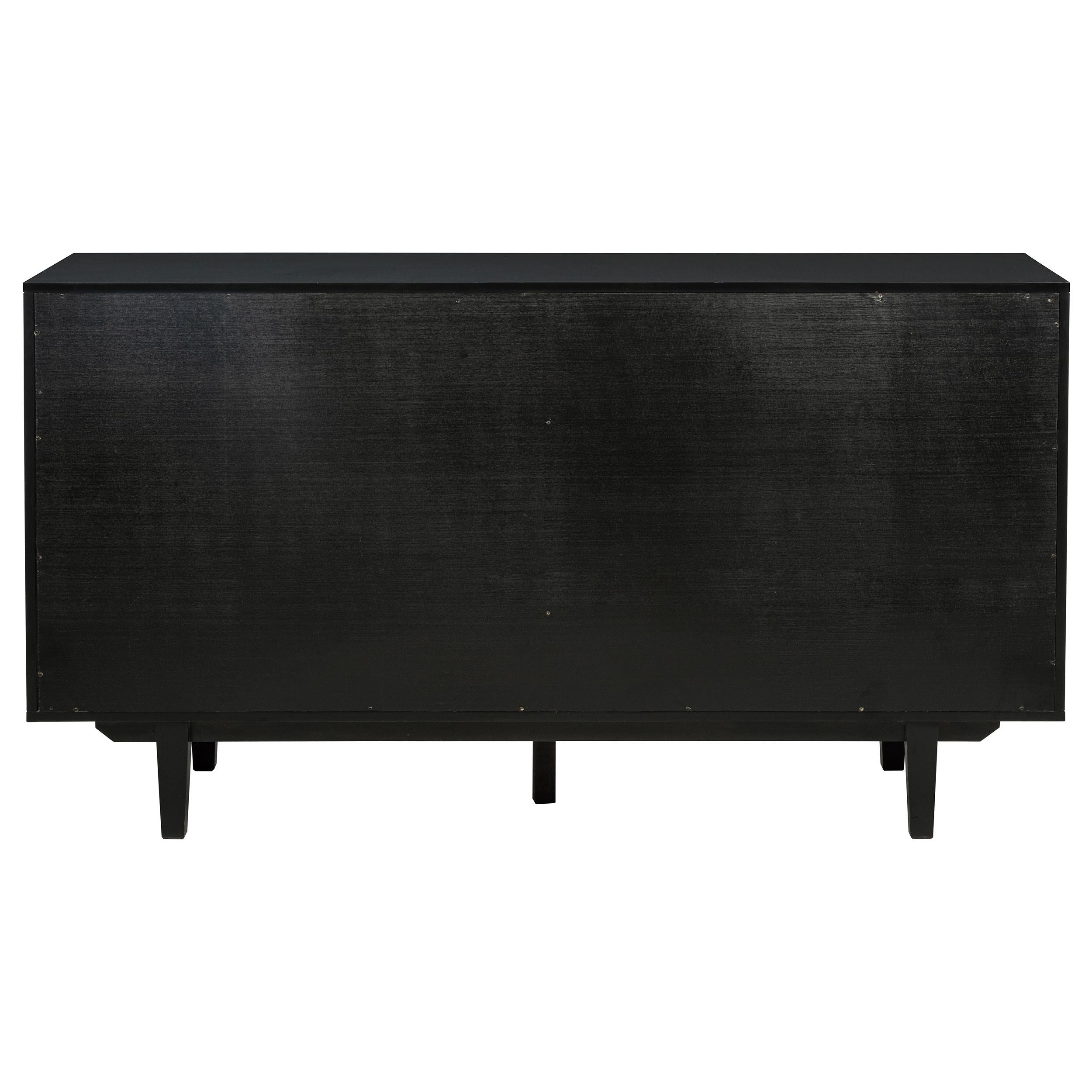  Coaster Furniture Middleton 108545BLK 4-door Sideboard Server with Dual Drawers - Black IMAGE 4
