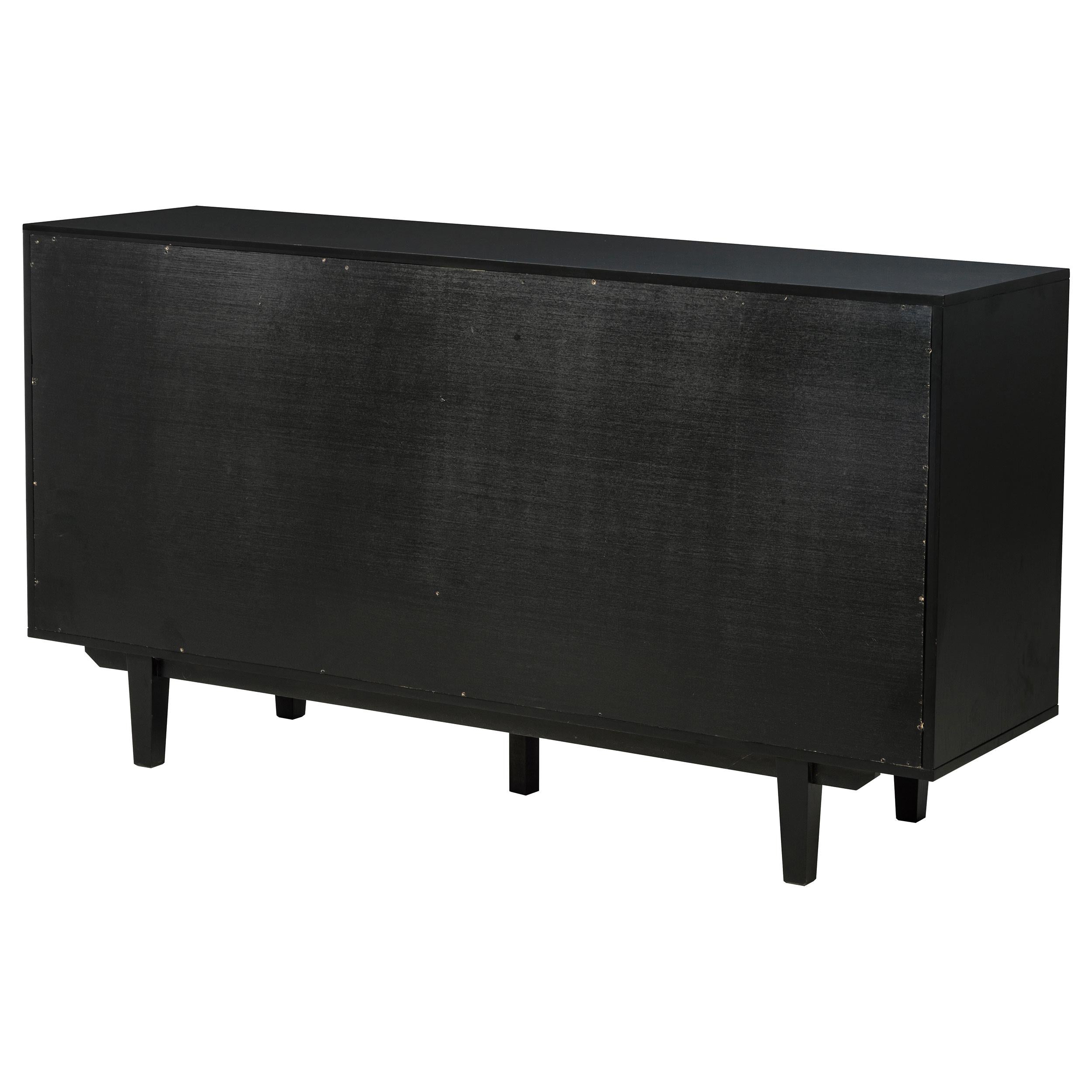  Coaster Furniture Middleton 108545BLK 4-door Sideboard Server with Dual Drawers - Black IMAGE 7