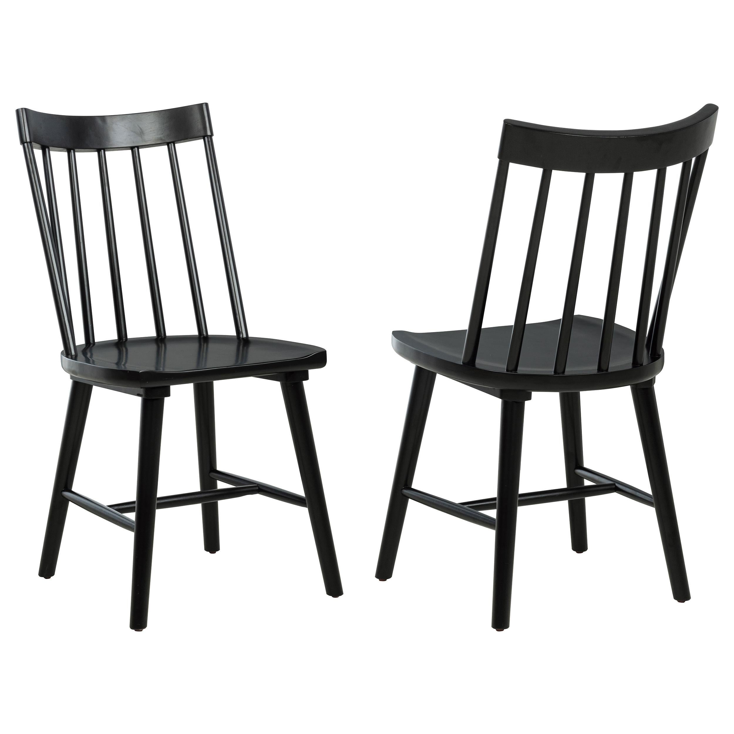  Coaster Furniture Middleton 108546BLK Set of 2 Solid Wood Dining Side Chair - Black IMAGE 1