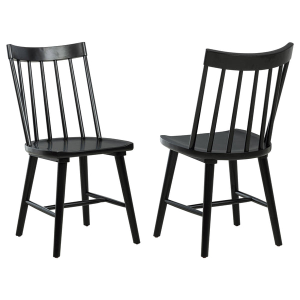 Coaster Furniture Middleton 108546BLK Set of 2 Solid Wood Dining Side Chair - Black