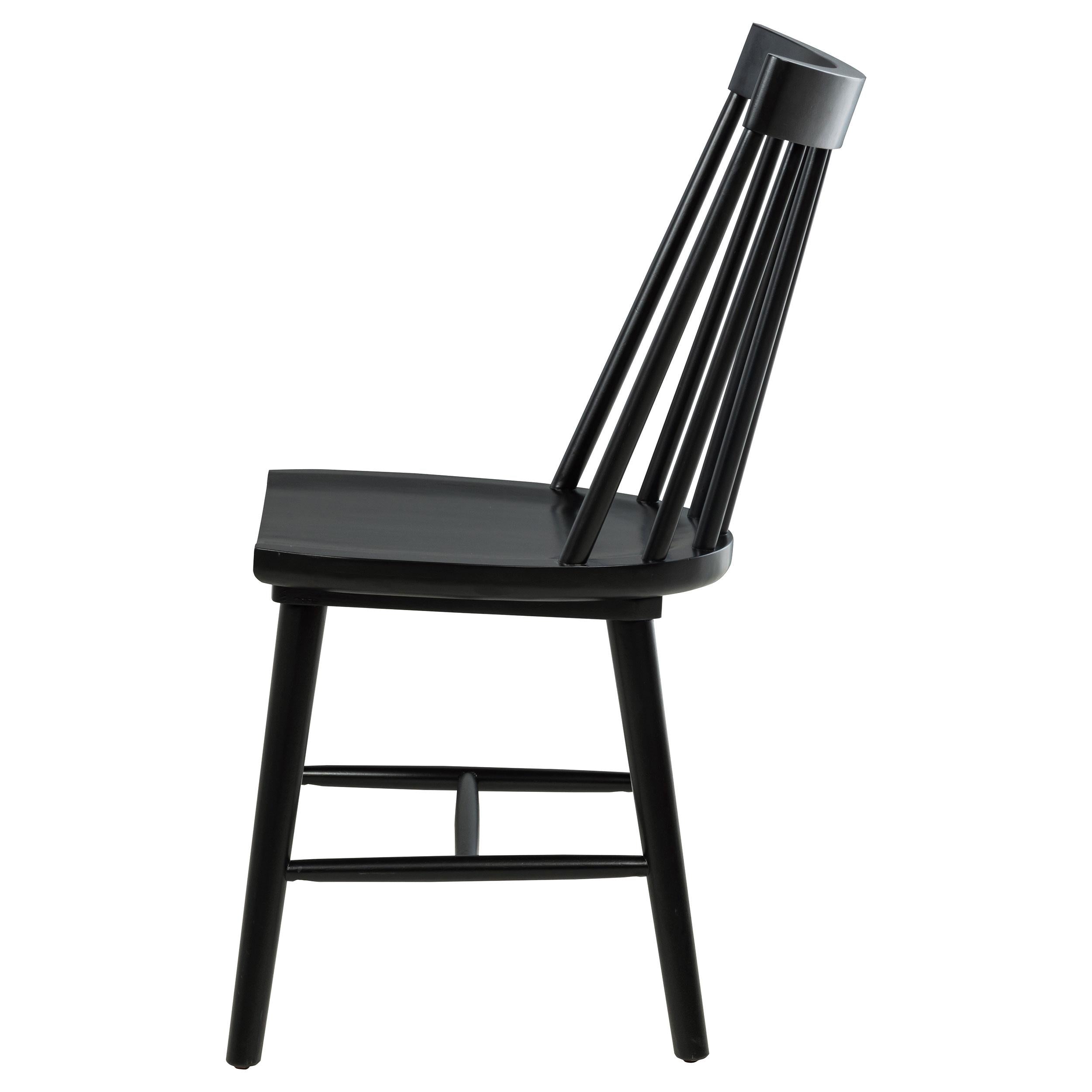  Coaster Furniture Middleton 108546BLK Set of 2 Solid Wood Dining Side Chair - Black IMAGE 10