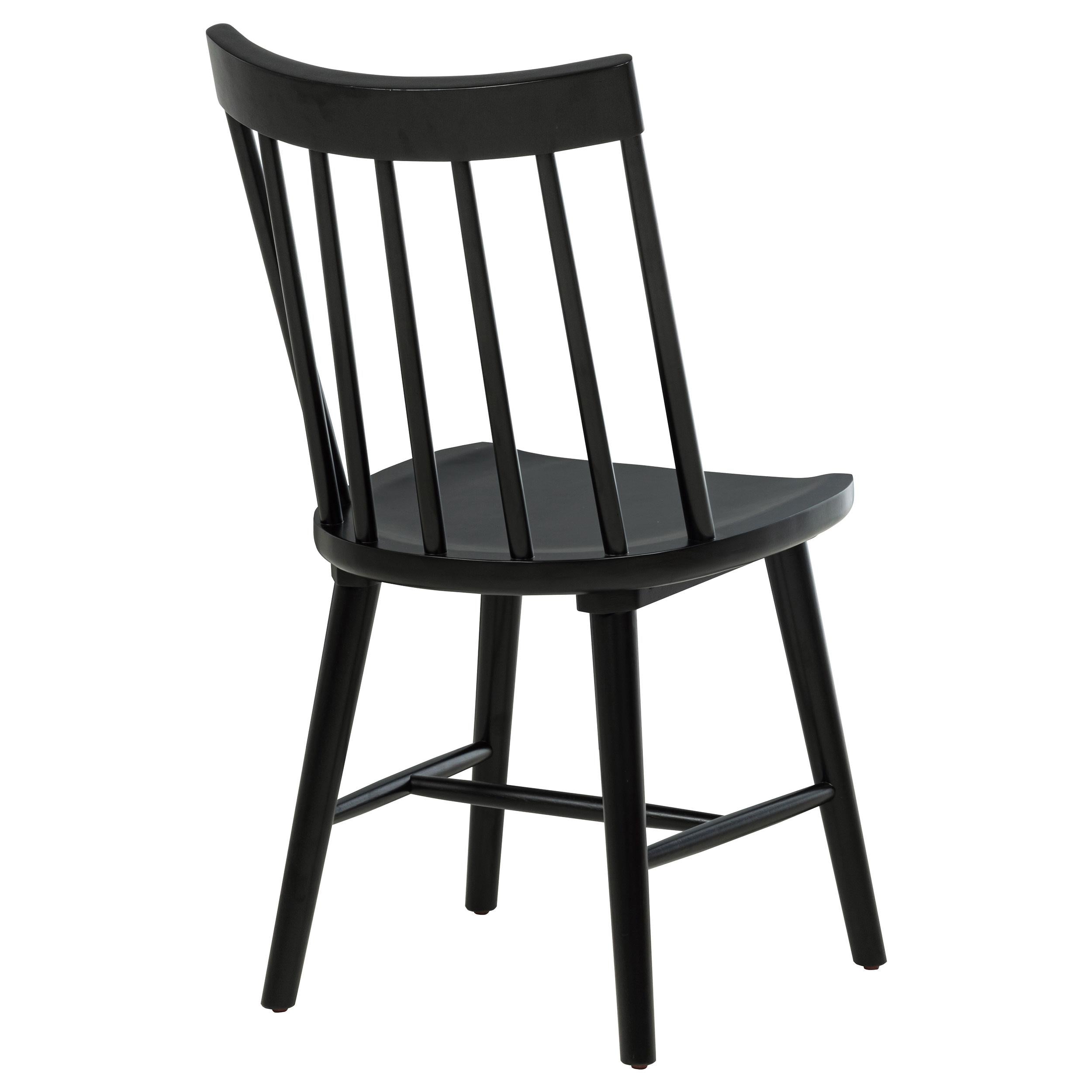  Coaster Furniture Middleton 108546BLK Set of 2 Solid Wood Dining Side Chair - Black IMAGE 2
