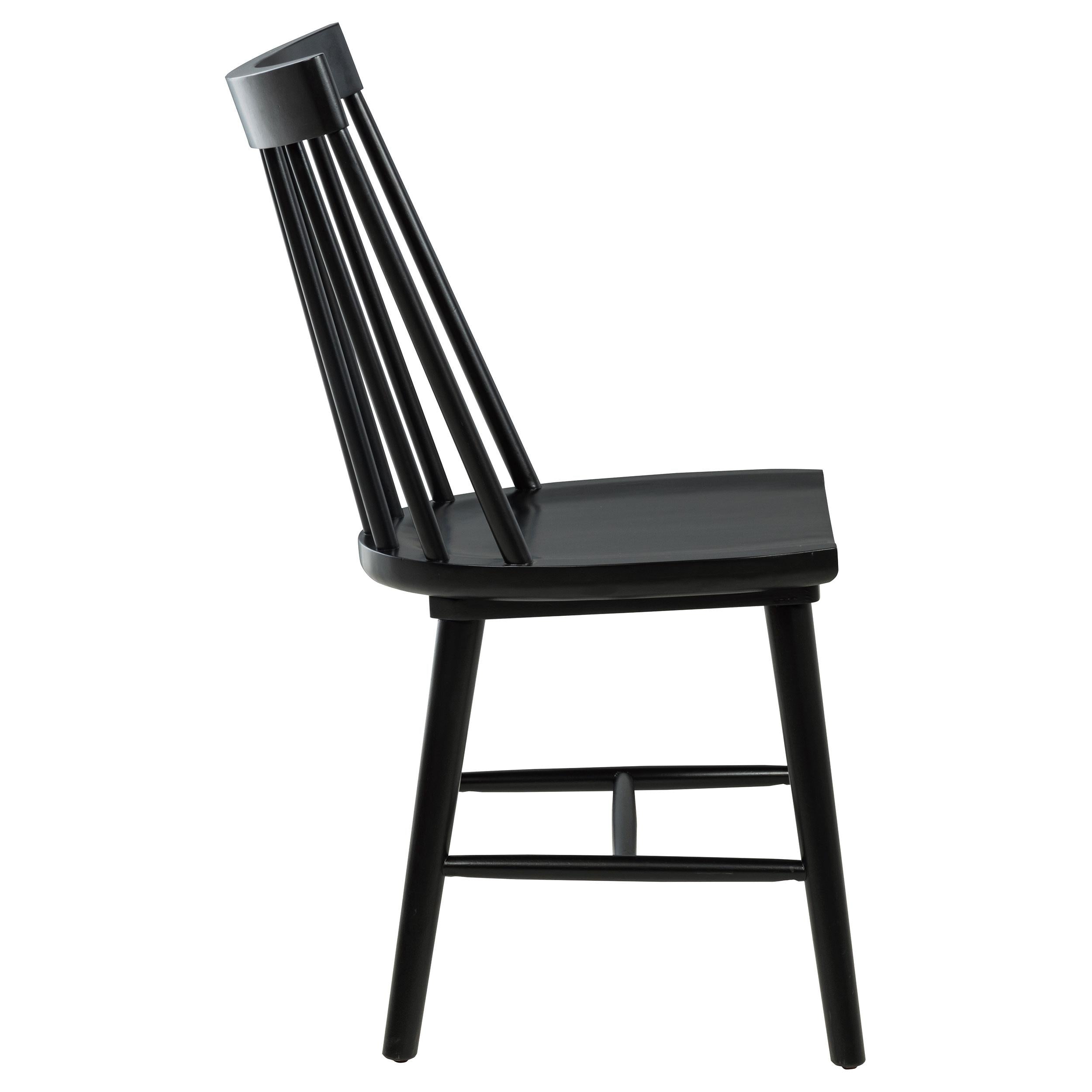  Coaster Furniture Middleton 108546BLK Set of 2 Solid Wood Dining Side Chair - Black IMAGE 3