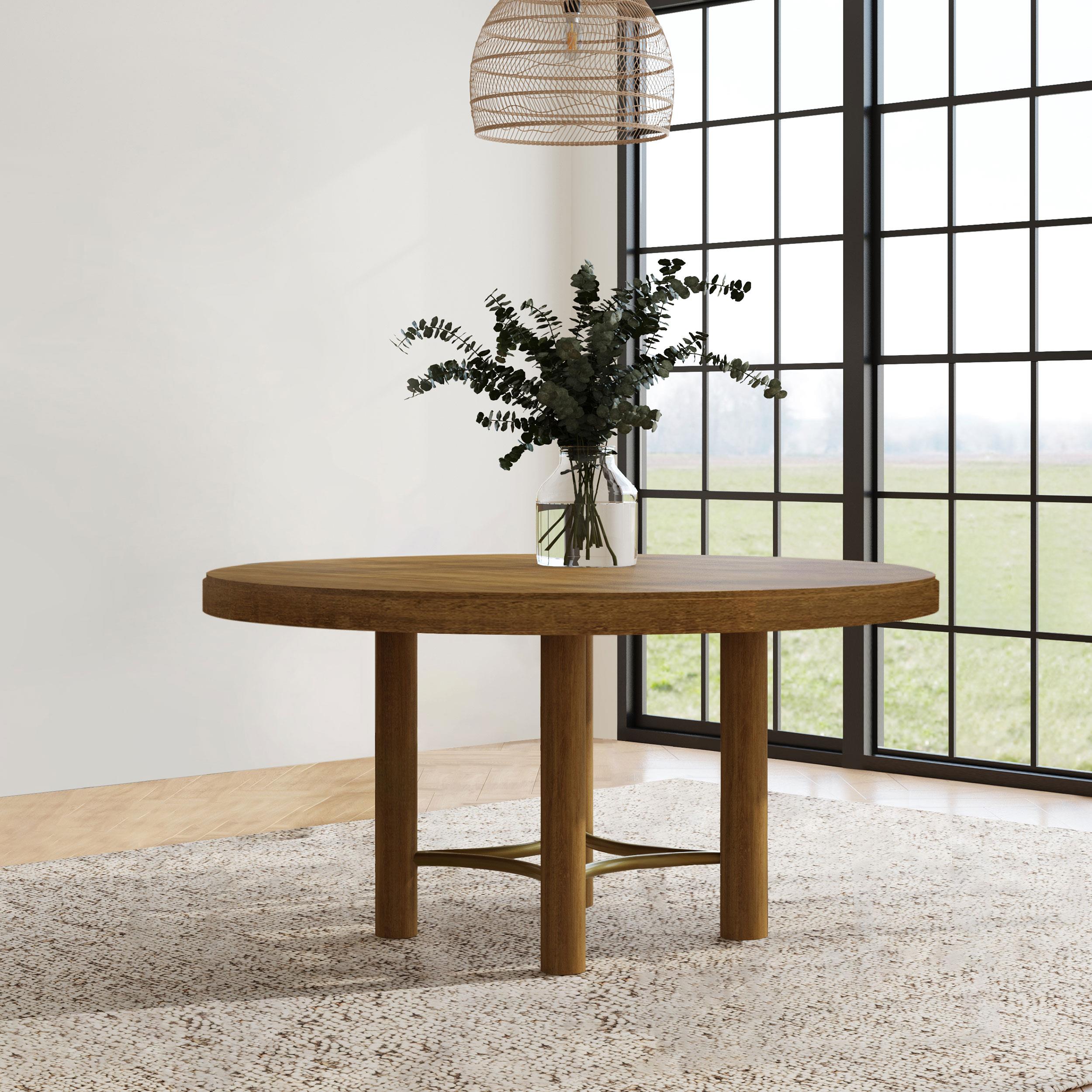  Coaster Furniture Arini 108930 60-inch Round Wood Dining Room Table - Sand Wash IMAGE 5