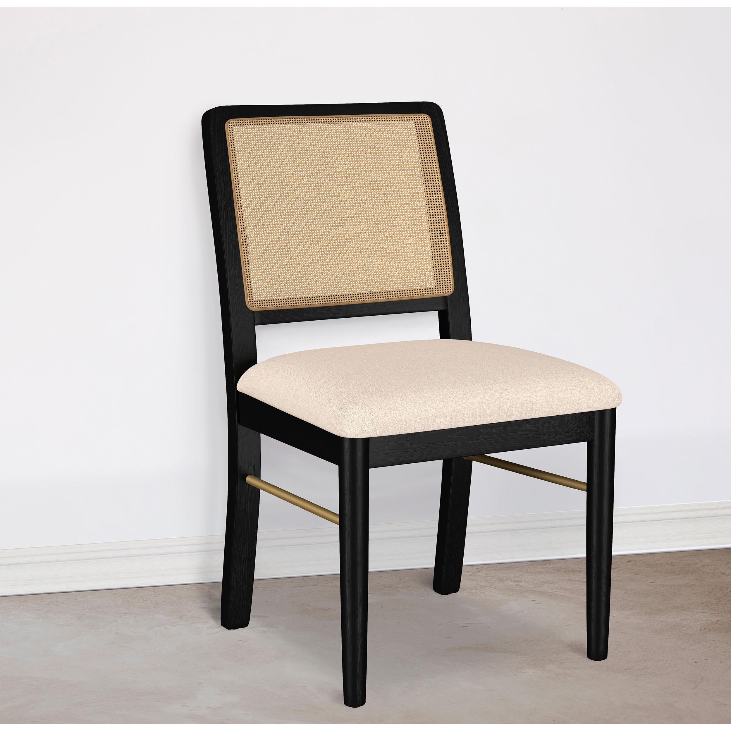  Coaster Furniture Arini 108932BLK Set of 2 Rattan Cane Dining Side Chair - Black IMAGE 2