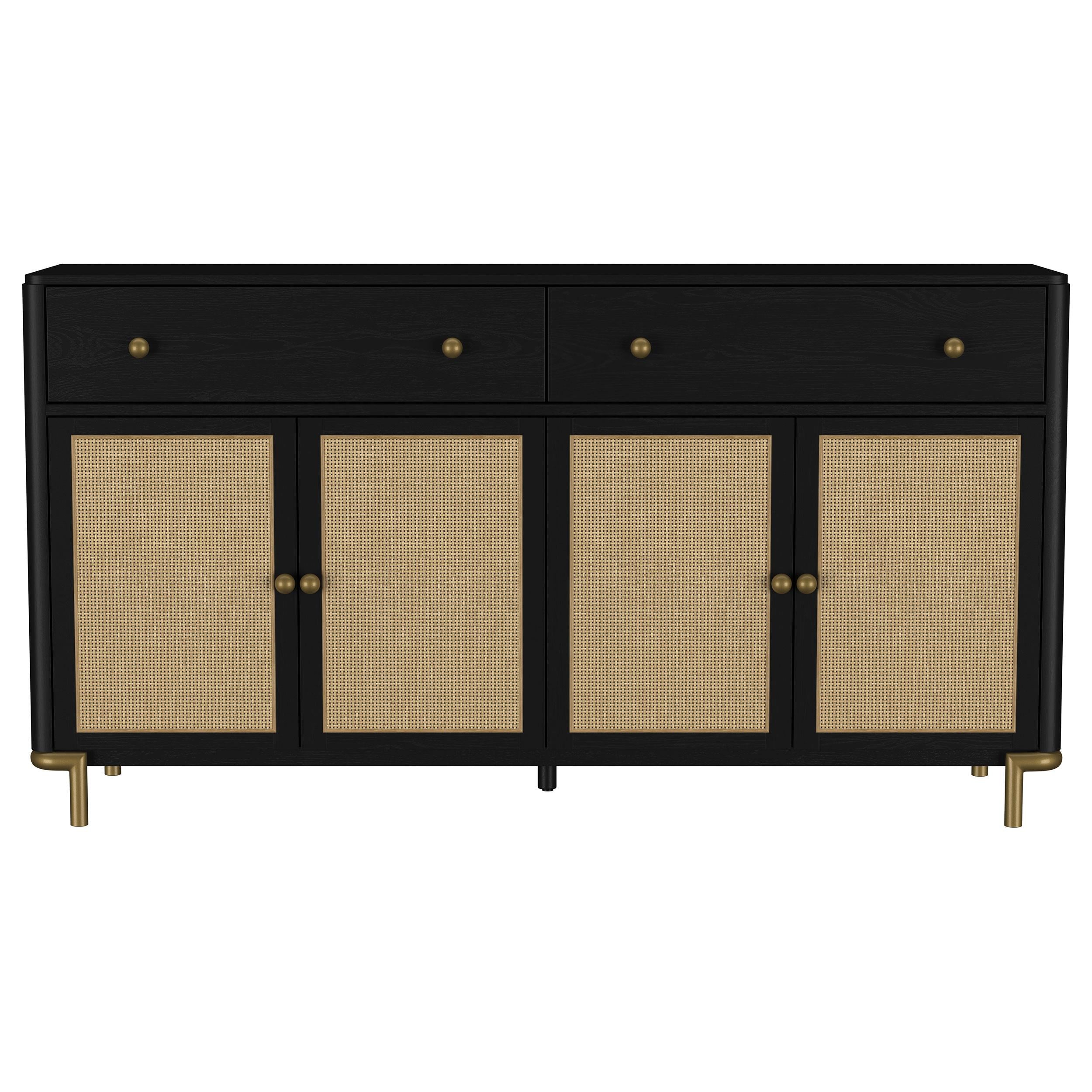  Coaster Furniture Arini 108935BLK 2-drawer Cane Door Dining Sideboard Server - Black IMAGE 11