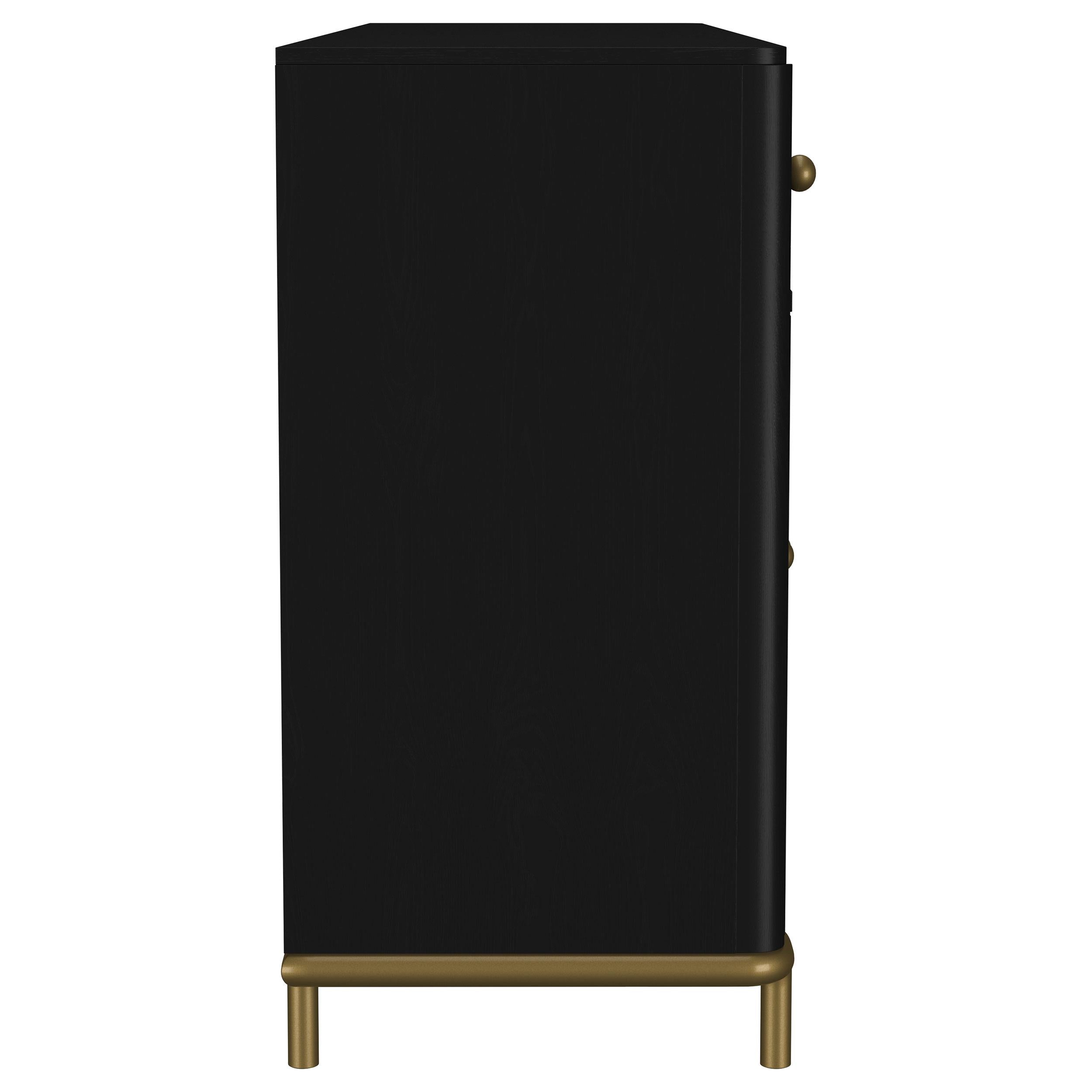  Coaster Furniture Arini 108935BLK 2-drawer Cane Door Dining Sideboard Server - Black IMAGE 12