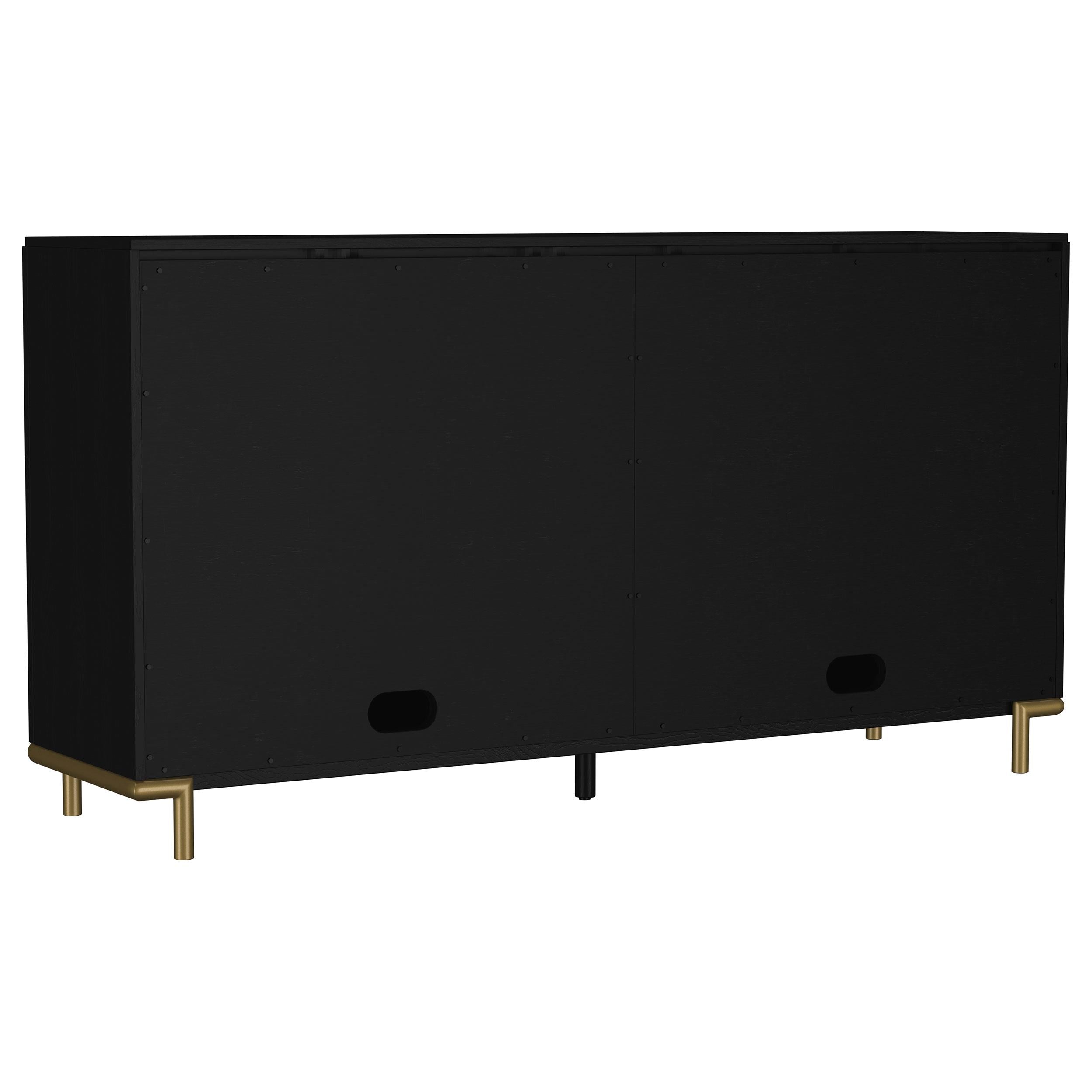  Coaster Furniture Arini 108935BLK 2-drawer Cane Door Dining Sideboard Server - Black IMAGE 5