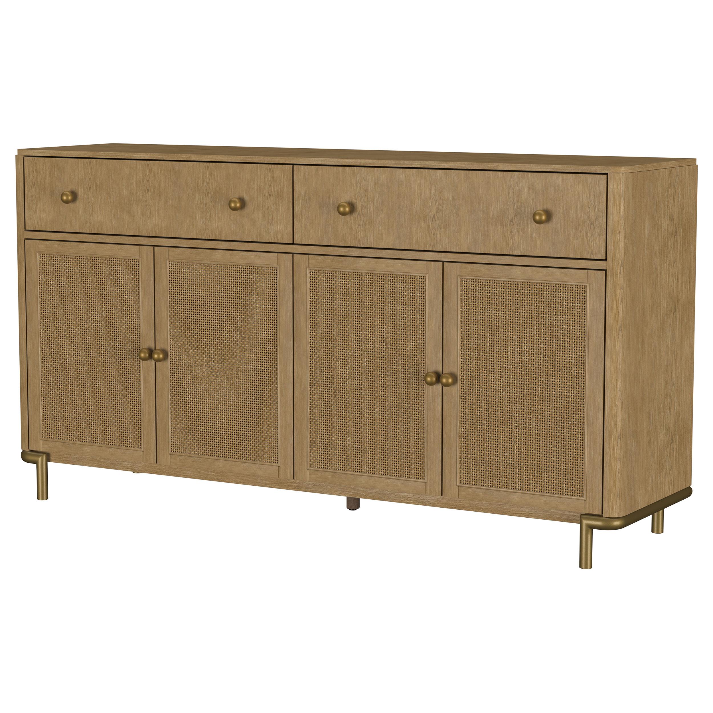  Coaster Furniture Arini 108935SWD 2-drawer Cane Door Dining Sideboard Server - Sand Wash IMAGE 13