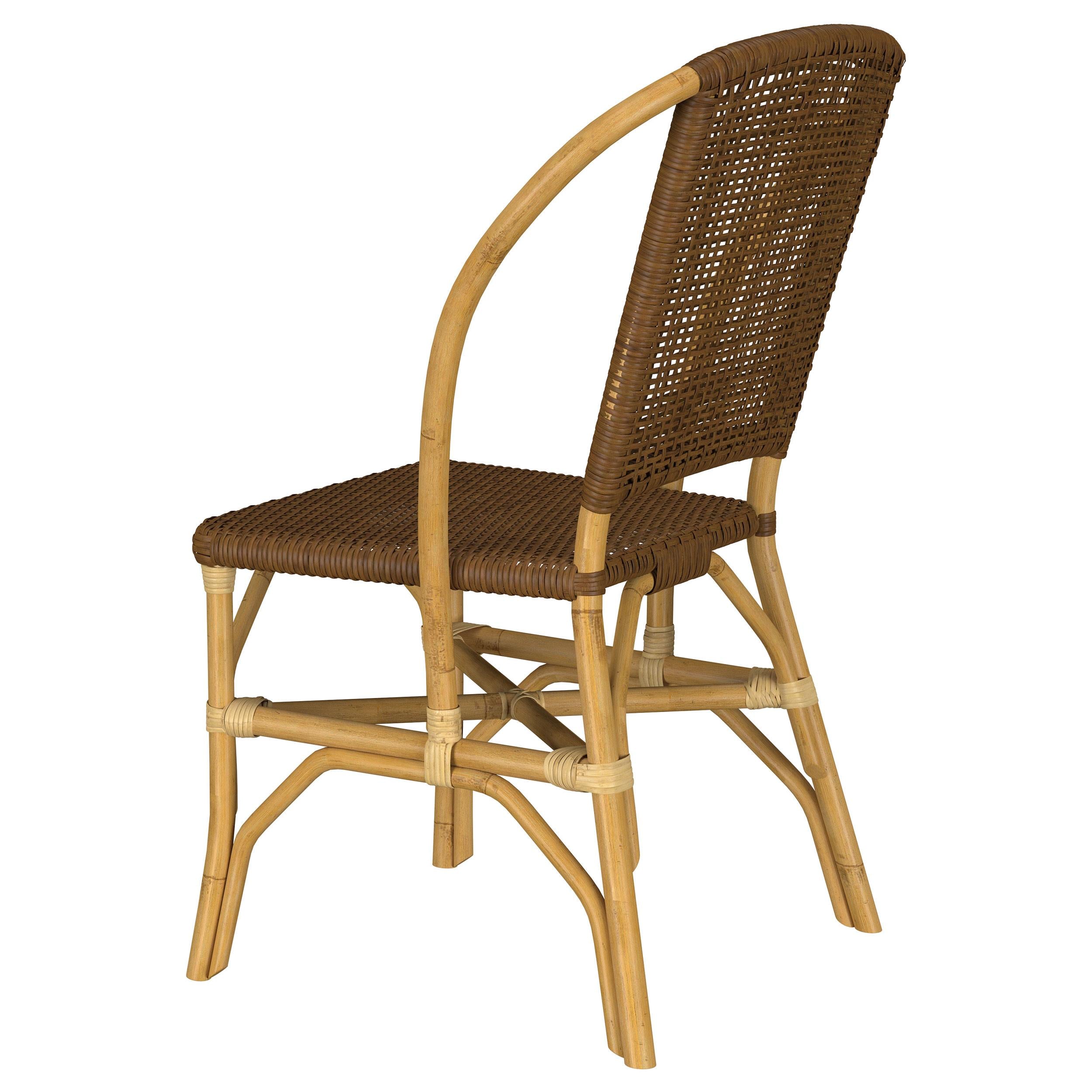  Coaster Furniture Lexley 109122 Set of 2 Woven Rattan Dining Side Chair - Brown IMAGE 3