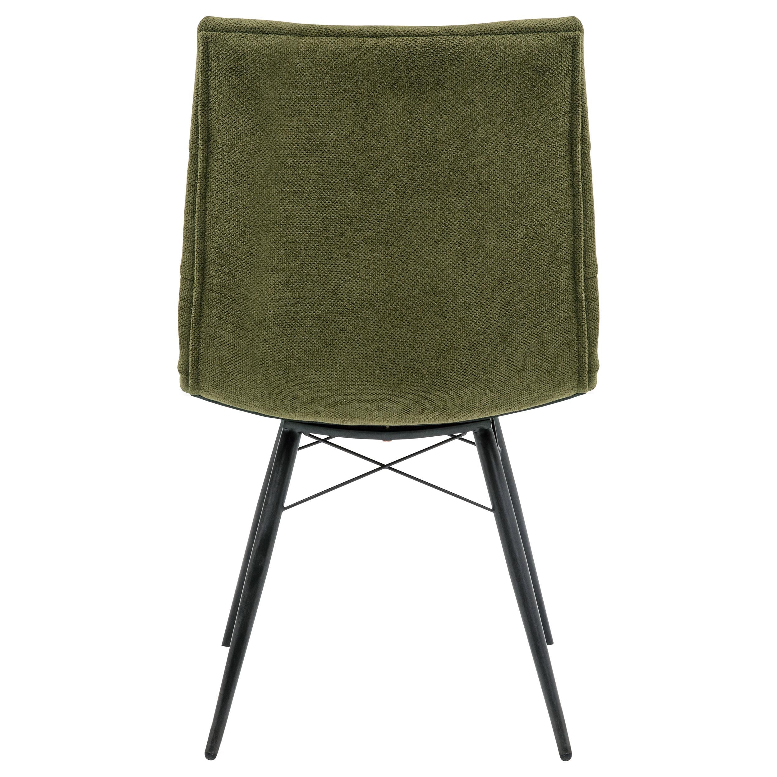  Coaster Furniture Aiken 110332FRT Set of 4 Fabric Upholstered Dining Side Chair - Saddle Forest Green IMAGE 10