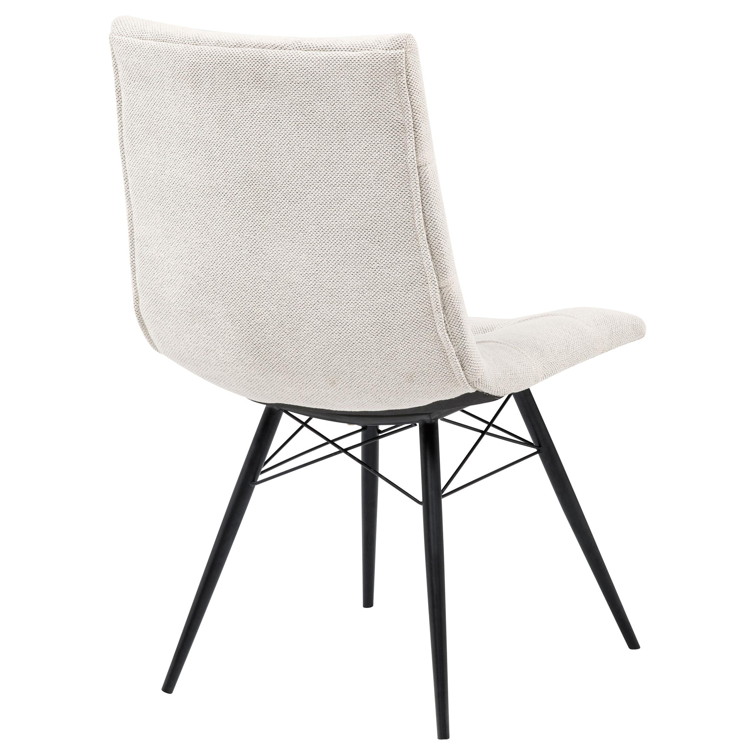  Coaster Furniture Aiken 110332STN Set of 4 Fabric Upholstered Dining Side Chair - Saddle Stone White IMAGE 3