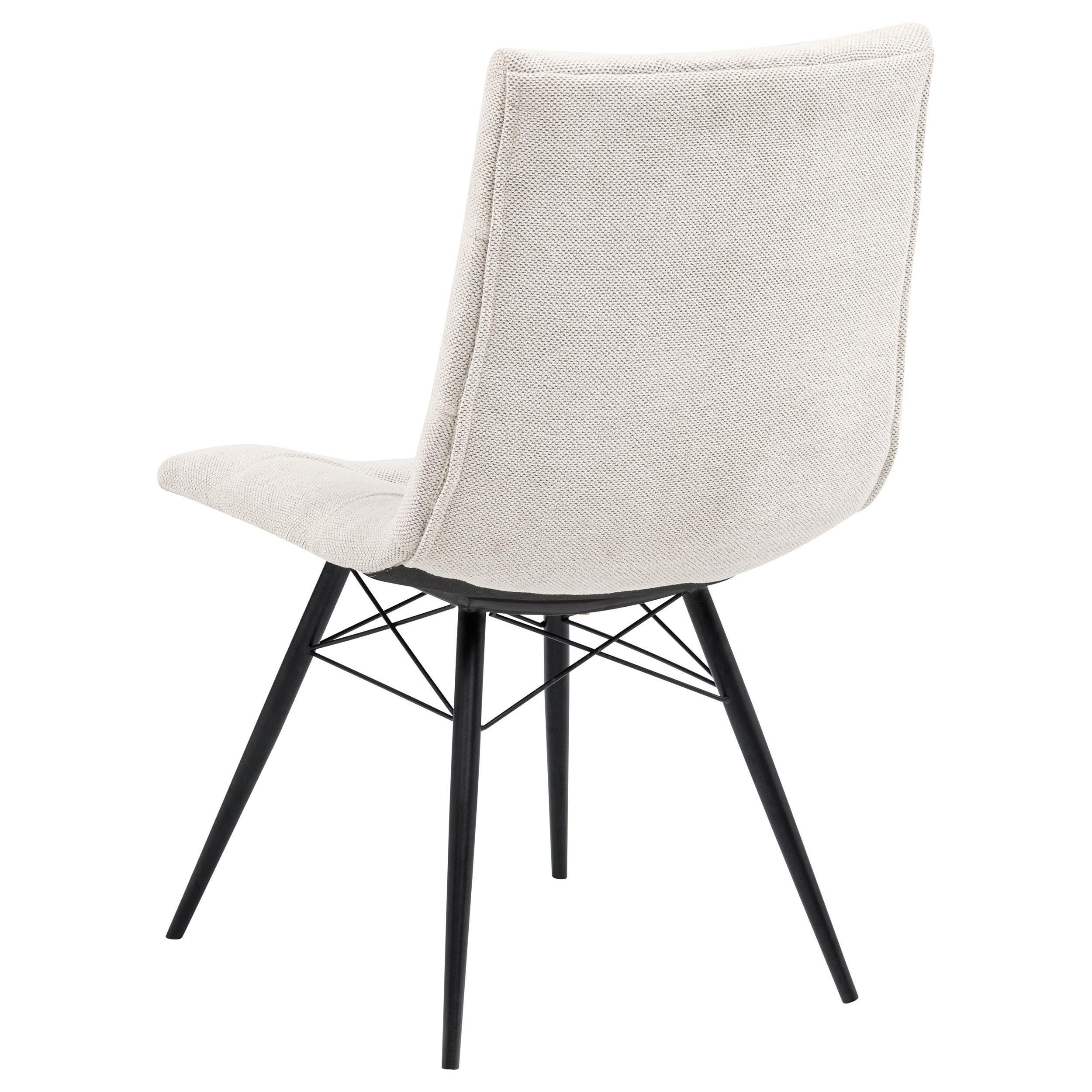  Coaster Furniture Aiken 110332STN Set of 4 Fabric Upholstered Dining Side Chair - Saddle Stone White IMAGE 7