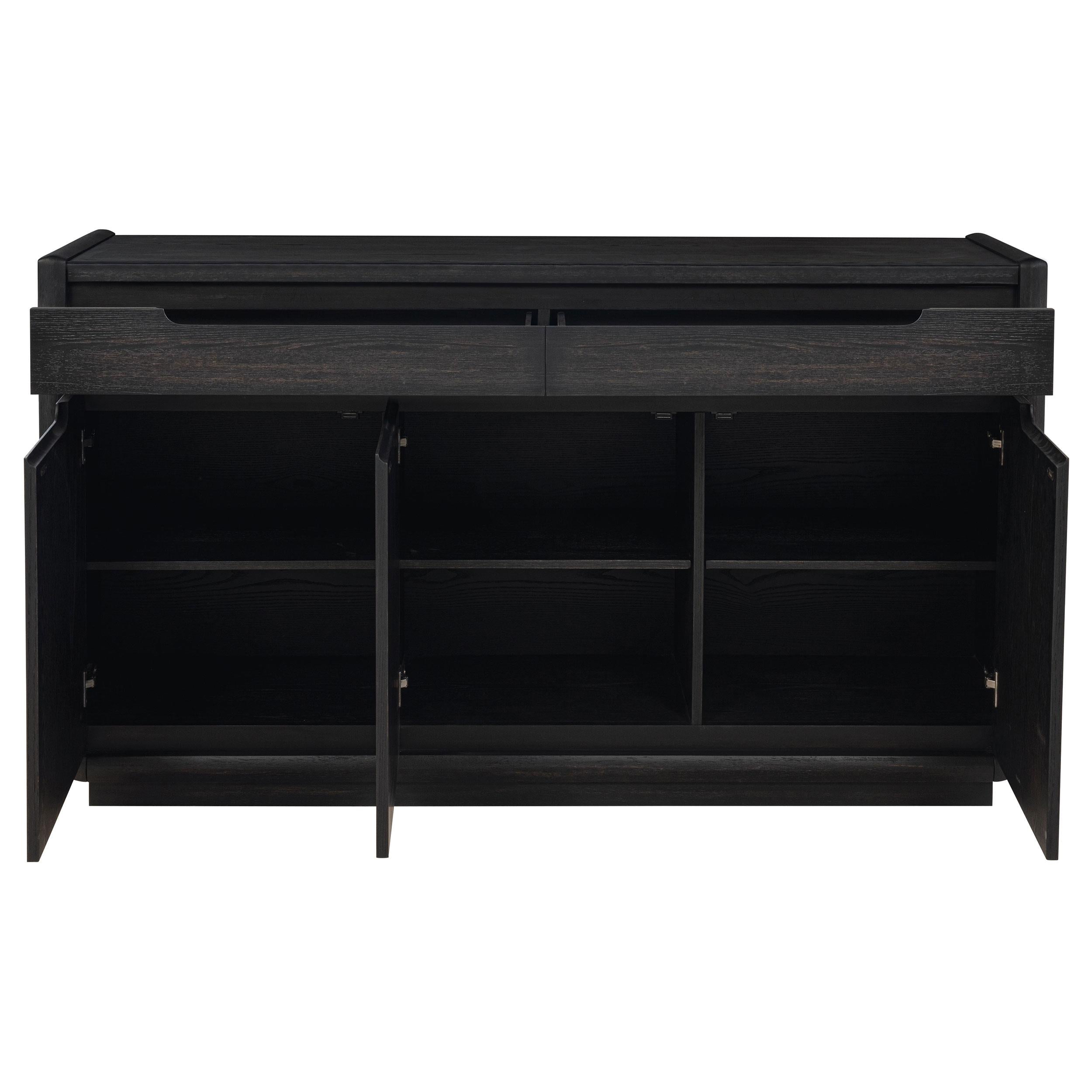  Coaster Furniture Leandro 115395 2-drawer Dining Sideboard Server - Burnished Black IMAGE 7