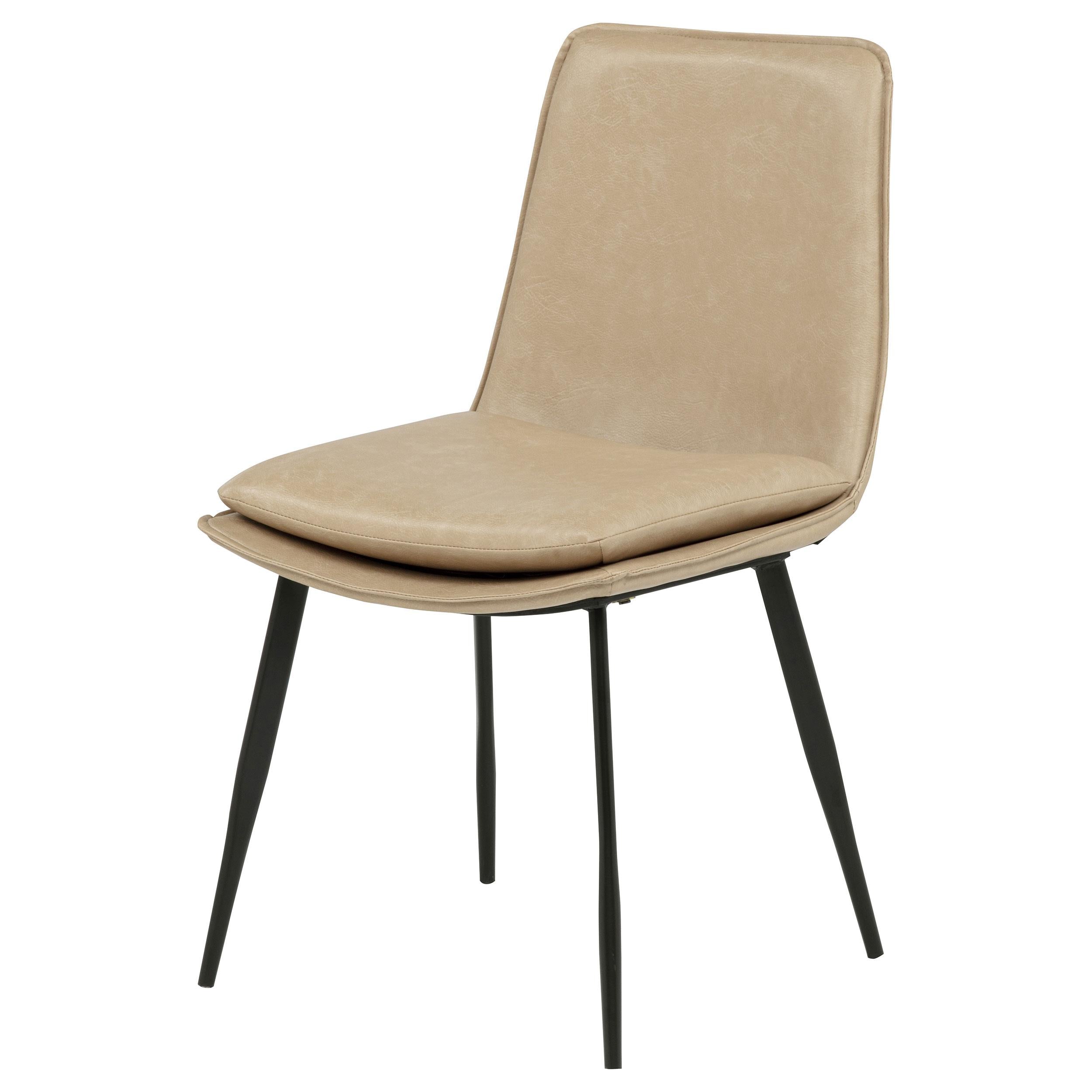  Coaster Furniture Ortega 115472TAN Set of 2 Upholstered Dining Side Chair - Tan IMAGE 2