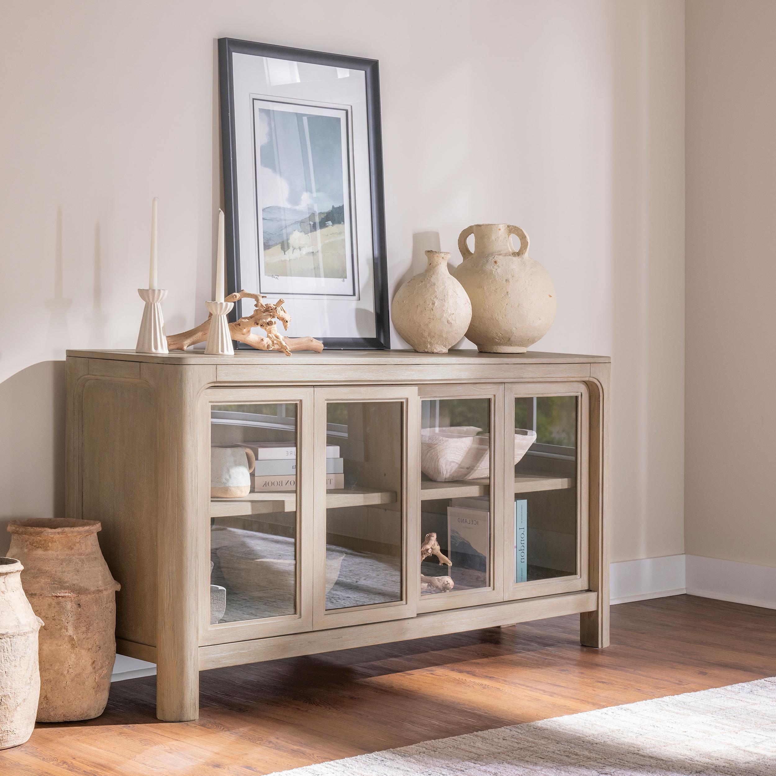  Coaster Furniture Solano 115505 Sliding Door Dining Sideboard Server - Weathered Mango IMAGE 2