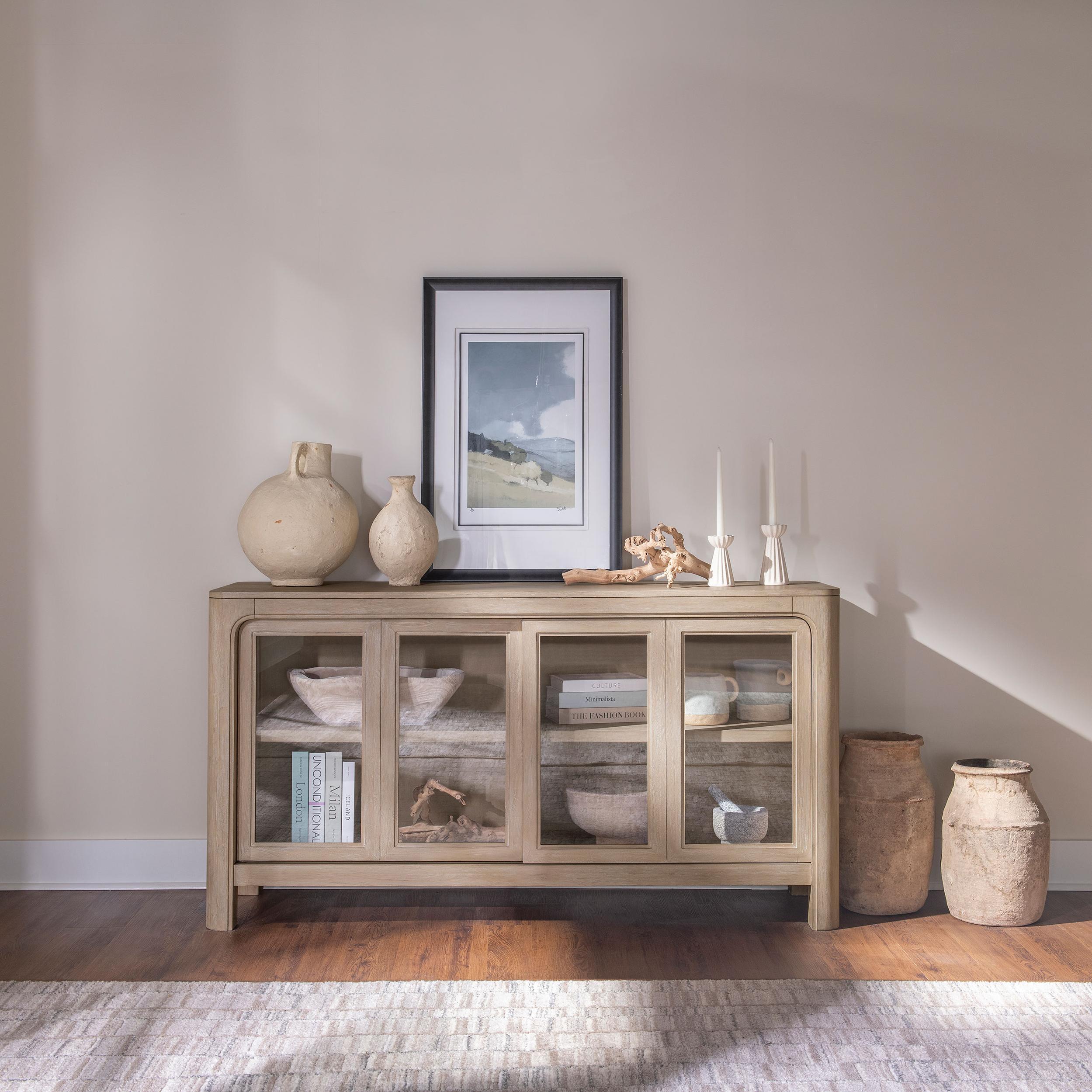  Coaster Furniture Solano 115505 Sliding Door Dining Sideboard Server - Weathered Mango IMAGE 3