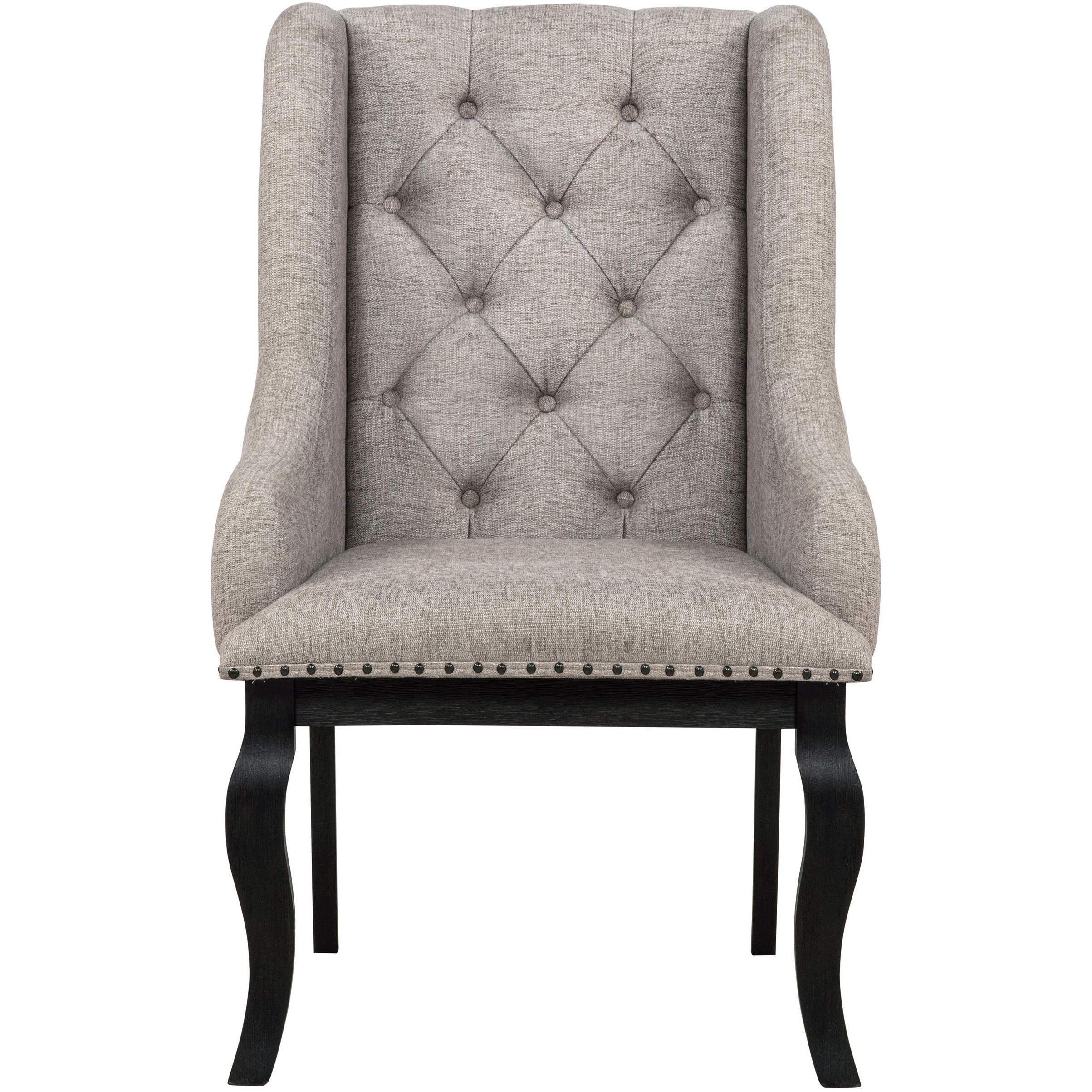  Coaster Furniture Phelps 121233 Set of 2 Upholstered Dining Arm Chair - Tan Distressed Noir IMAGE 4