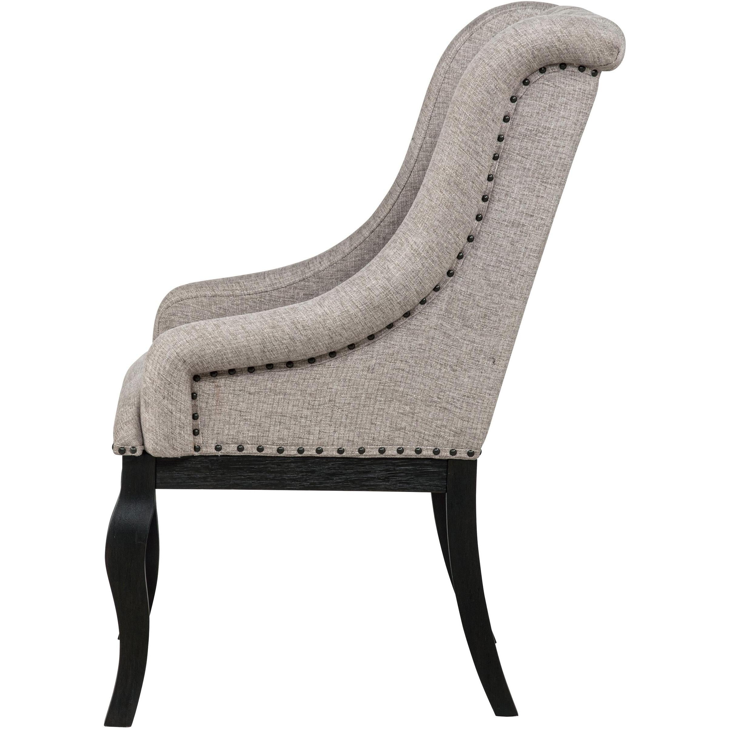  Coaster Furniture Phelps 121233 Set of 2 Upholstered Dining Arm Chair - Tan Distressed Noir IMAGE 6