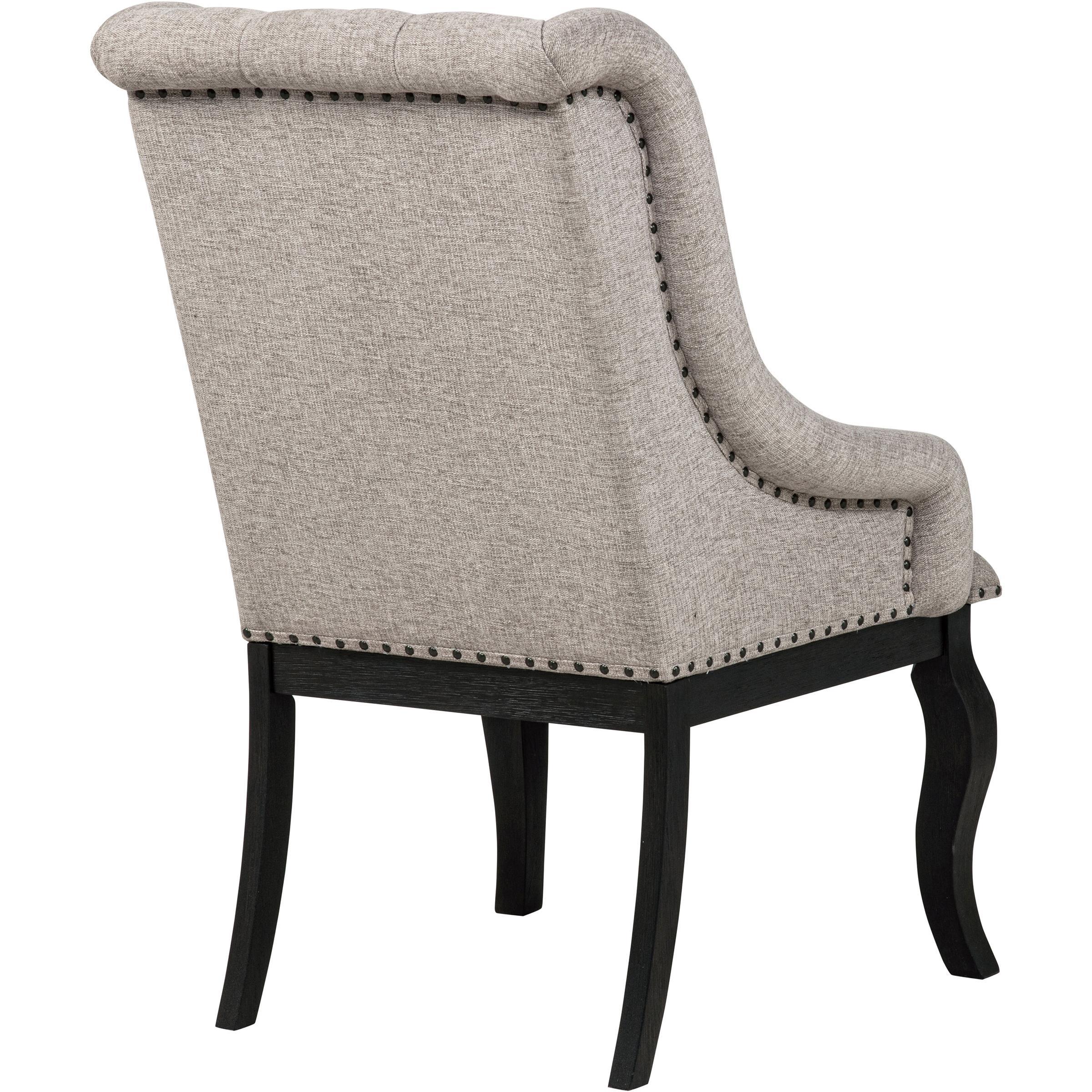  Coaster Furniture Phelps 121233 Set of 2 Upholstered Dining Arm Chair - Tan Distressed Noir IMAGE 9