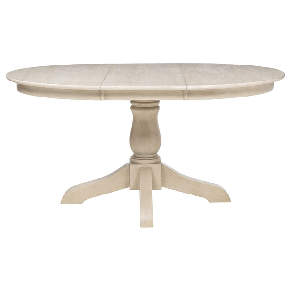 Coaster Furniture Orrison 121261 Oval 62-inch Wood Extension Leaf Dining Table - Linen