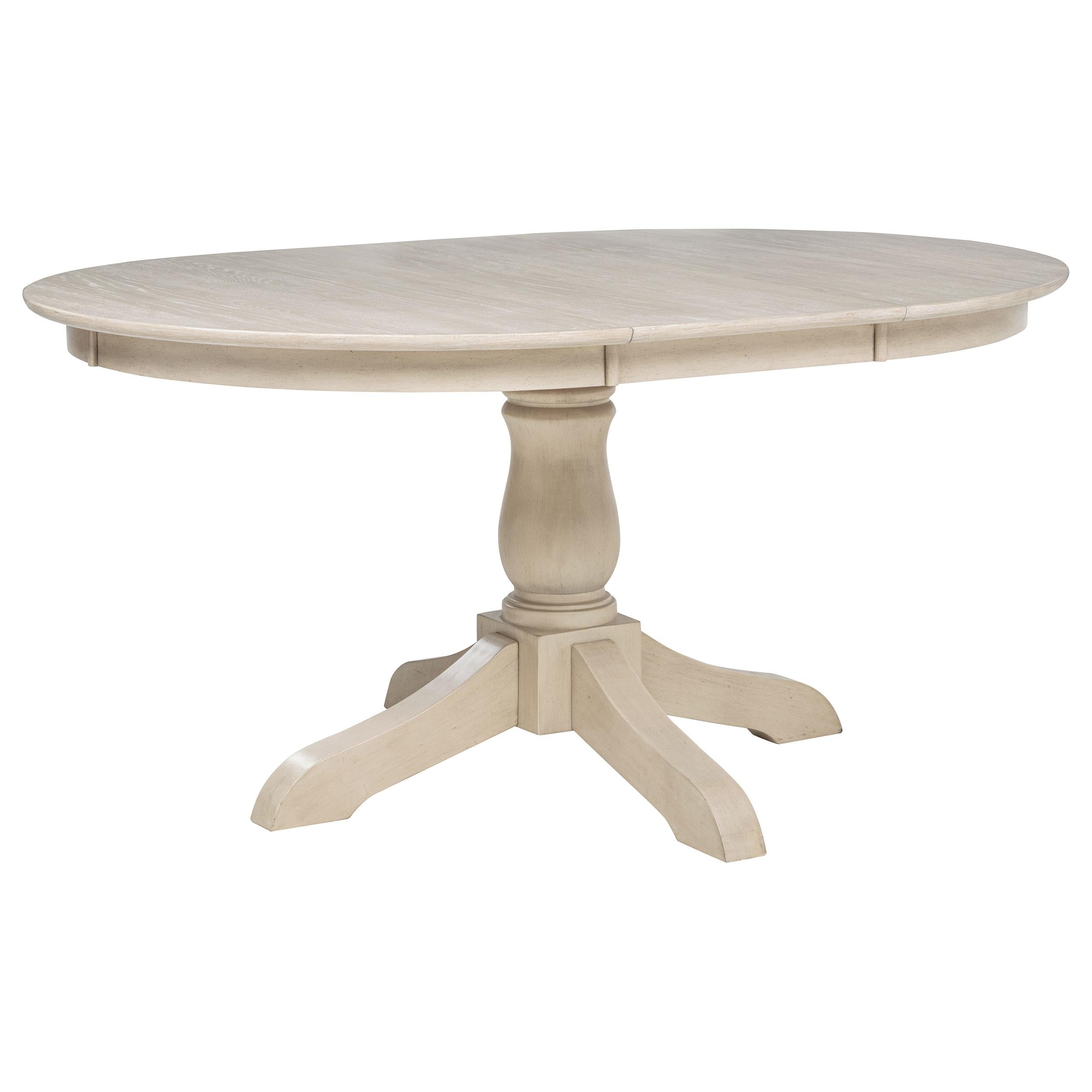  Coaster Furniture Orrison 121261 Oval 62-inch Wood Extension Leaf Dining Table - Linen IMAGE 2